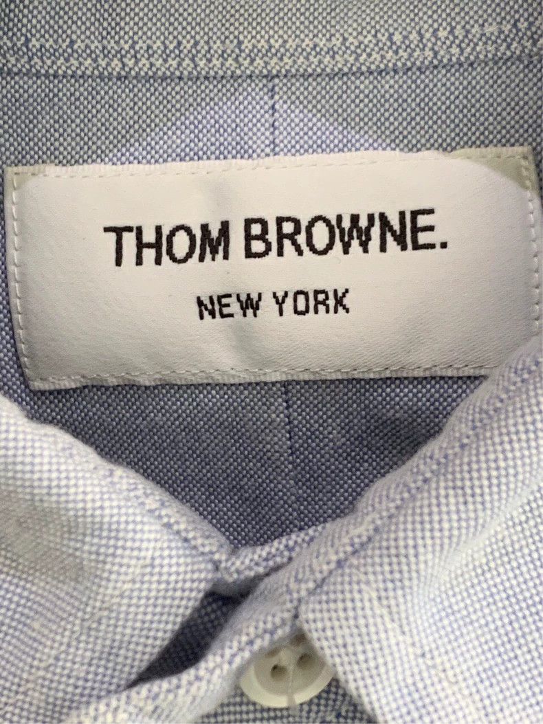 Thom Browne Thom Browne Blue Oxford classic lapel long-sleeved shirt 25 Size US S / EU 44-46 / 1 - 4 Thumbnail