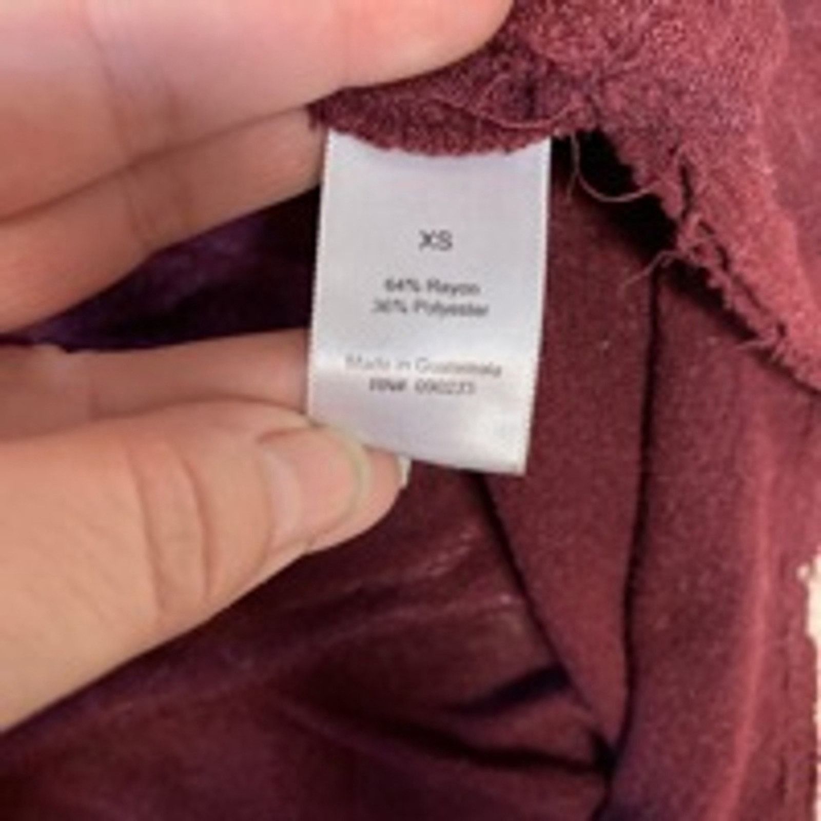 Other Boho Casual Pocket Tee Maroon Short Sleeve T-Shirt XS Size XS / US 0-2 / IT 36-38 - 4 Thumbnail