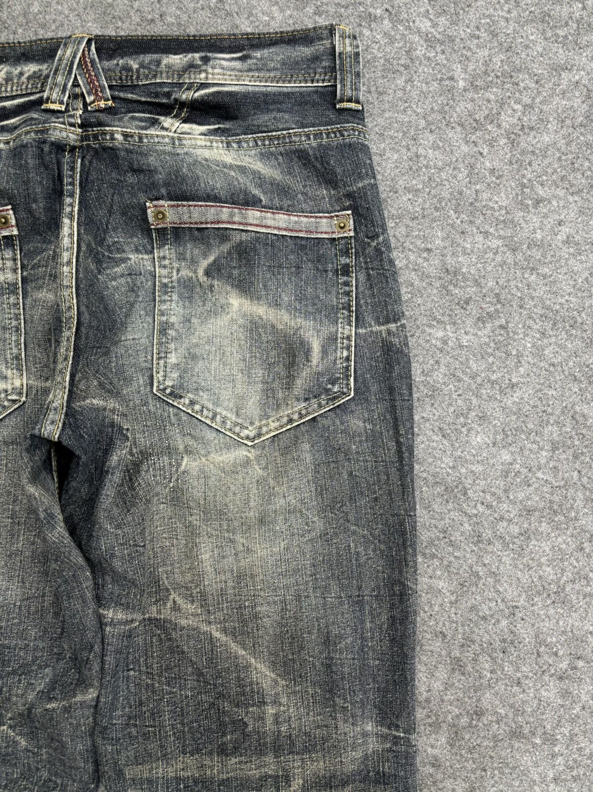 Japanese Brand × Seditionaries 💥Insane 90s Style💥Superubis Valetta Cracked Fades Denim F499 Size US 32 / EU 48 - 10 Thumbnail