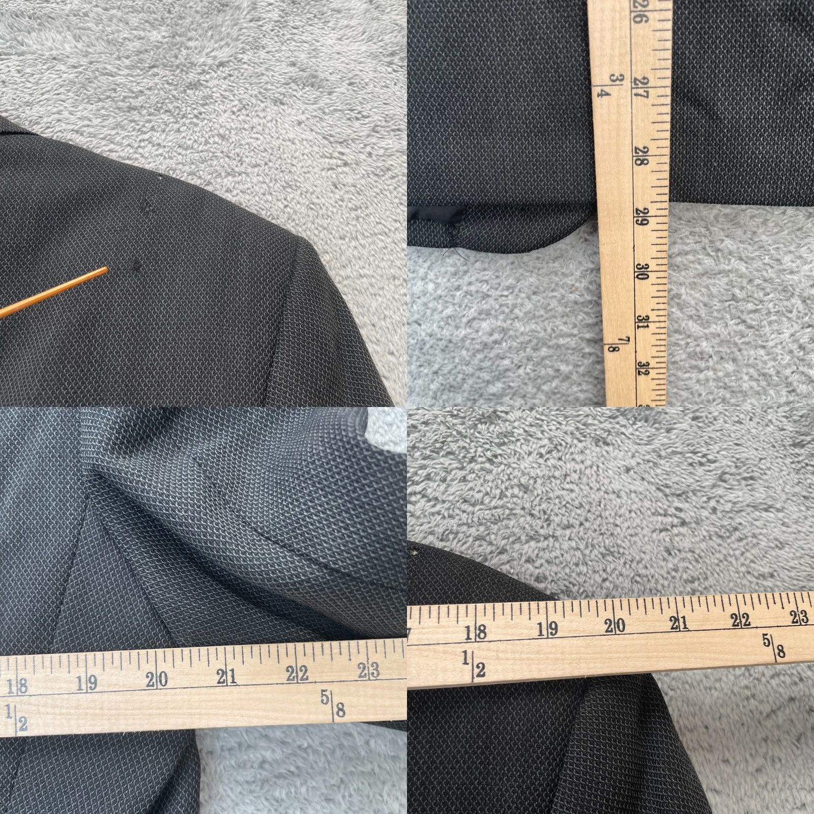 Jones New York VINTAGE Jones New York Blazer Gray Jacket Coat Mens 38S Textured Wool Business Size 38R - 9 Thumbnail