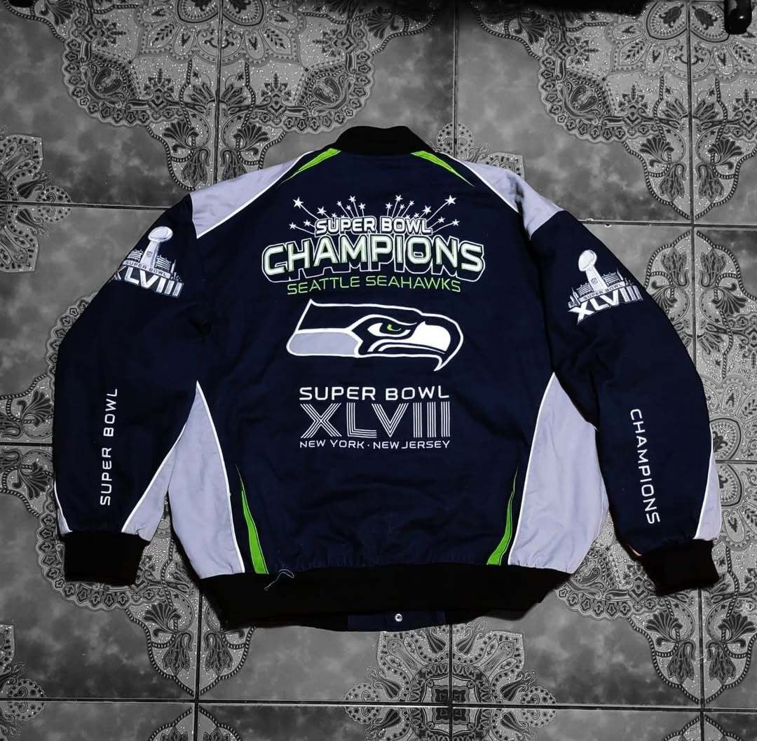NFL Jacket NFL "SEATHAWKS CHAMPIONS SUPER BOWL XLVIII" Size US XL / EU 56 / 4 - 2 Thumbnail