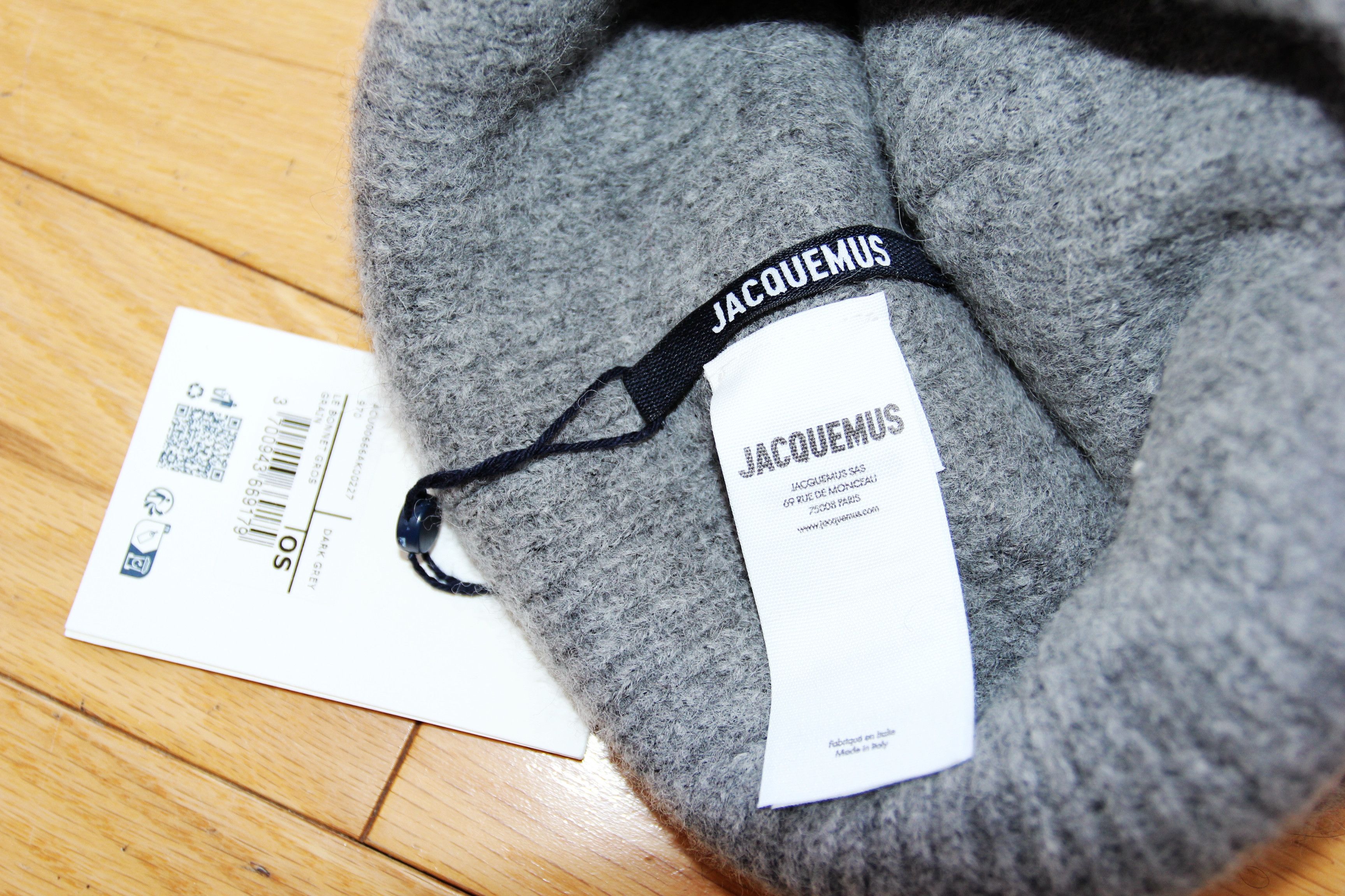 Jacquemus BNWT AW25 JACQUEMUS LE BONNET GROS TUQUE BEANIE DARK GREY Size ONE SIZE - 4 Thumbnail