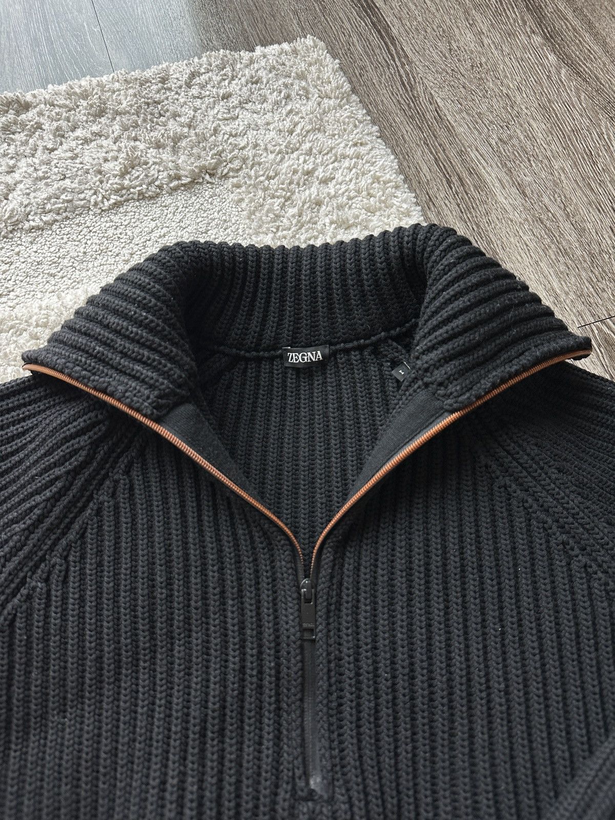 Ermenegildo Zegna Zegna Wool Sweater Pullover 3/4 quarter zip Size US M / EU 48-50 / 2 - 1 Thumbnail