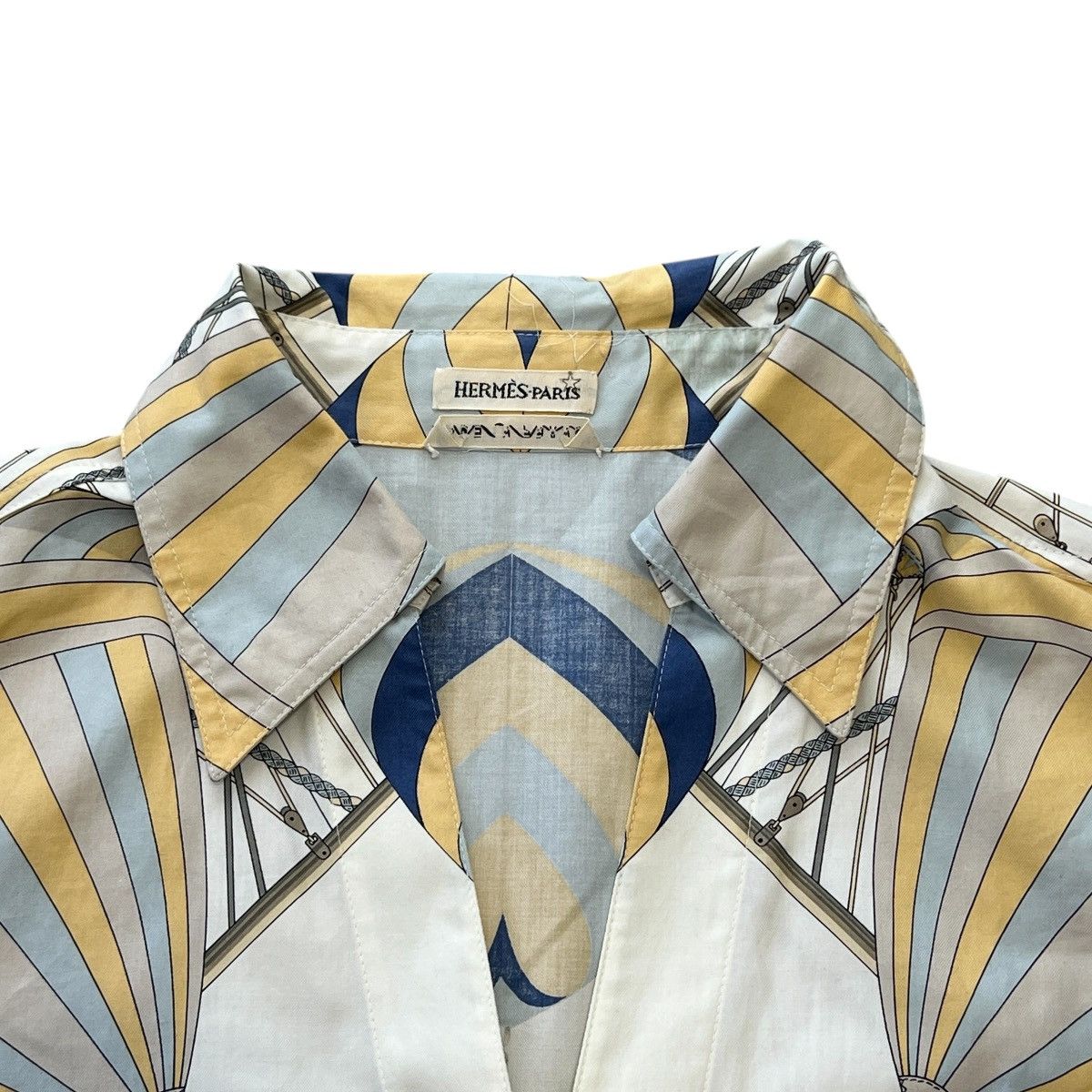 Hermes HERMÈS Vintage Silk Yacht Shirt - Martin Margiela Star Tag Size US S / EU 44-46 / 1 - 2 Thumbnail