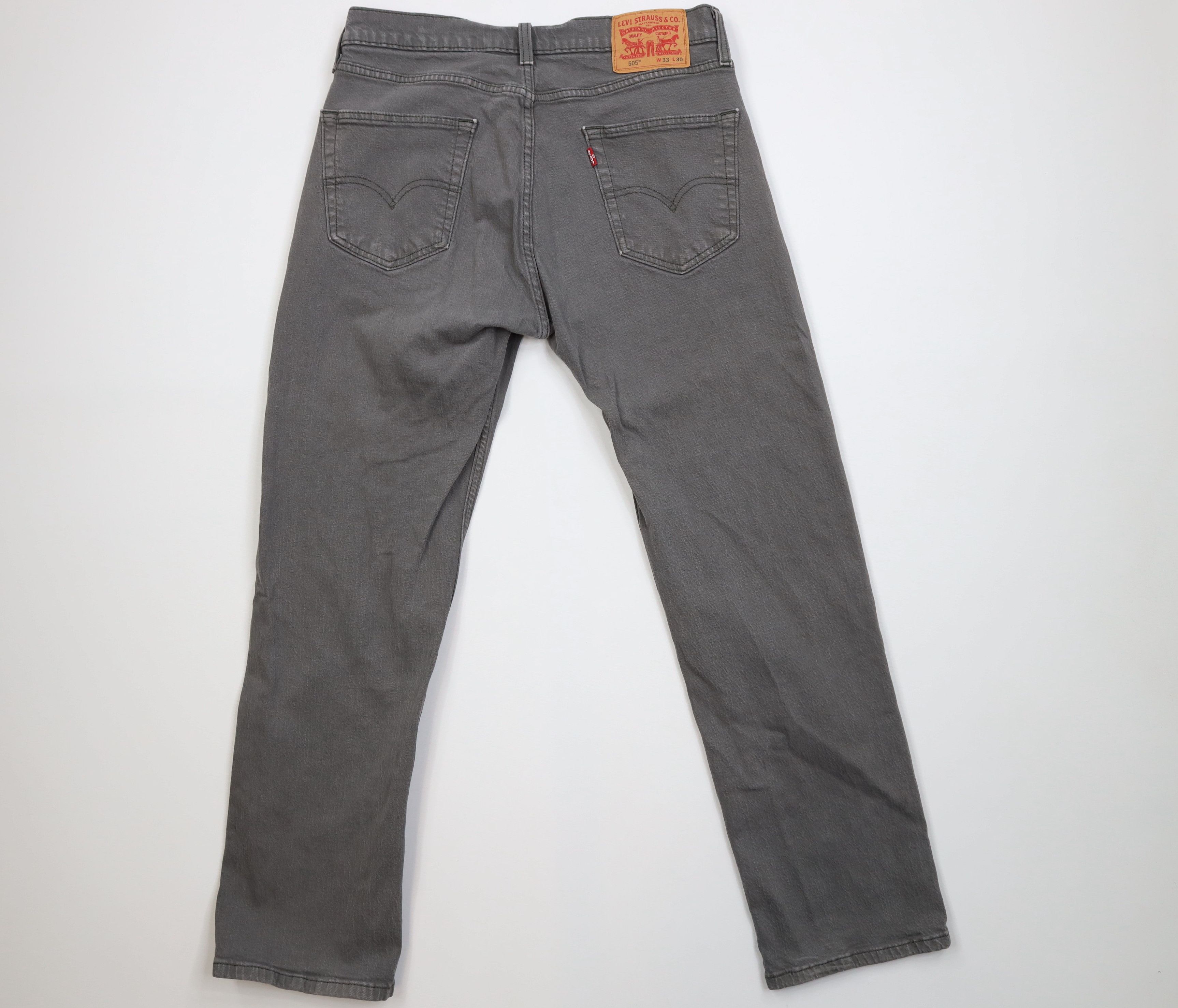 Levi's Vintage Y2K Levis 505 Regular Straight Leg Denim Jeans Gray Size US 33 - 9 Thumbnail