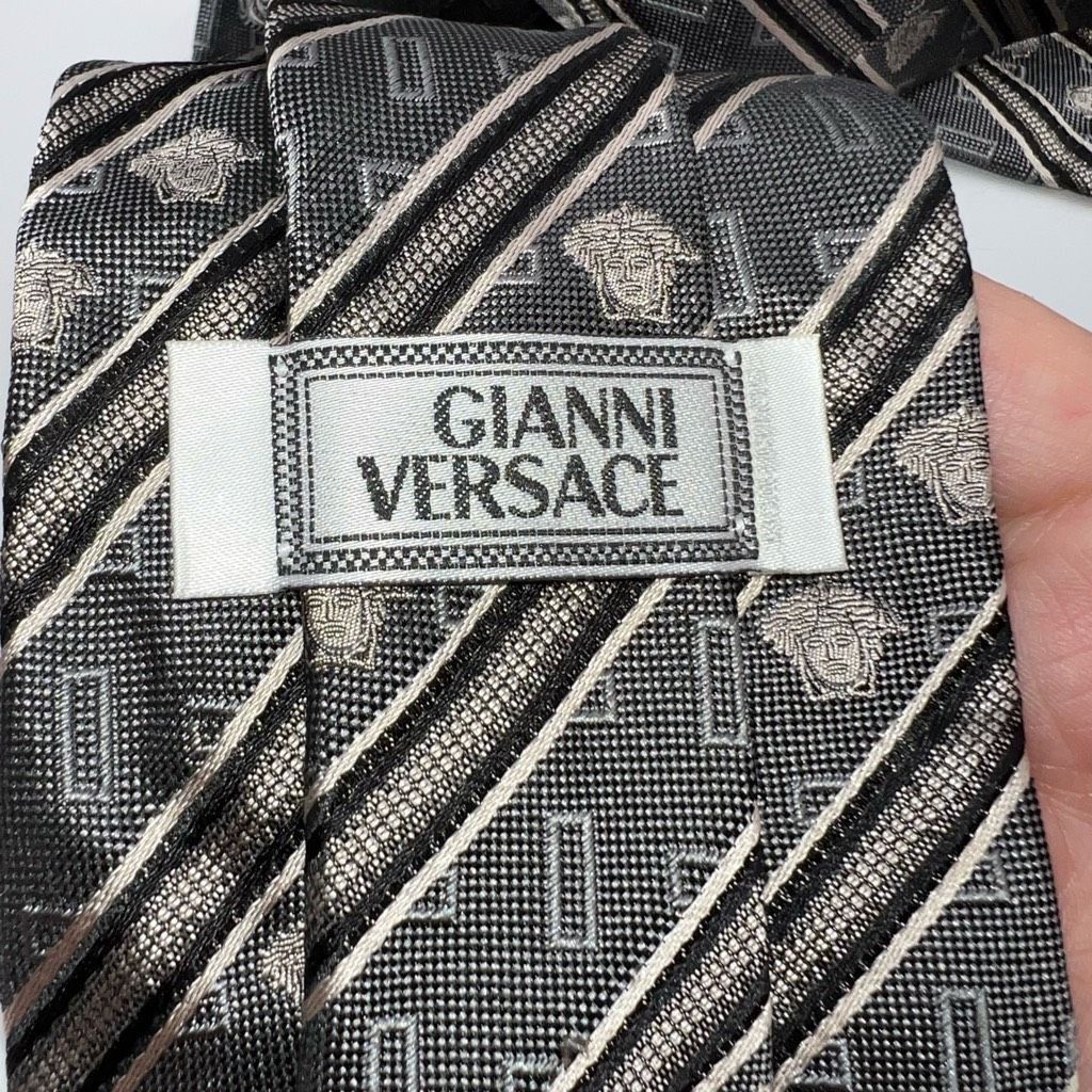 Versace Gianni Versace Medusa Head Silk Tie Size ONE SIZE - 4 Thumbnail