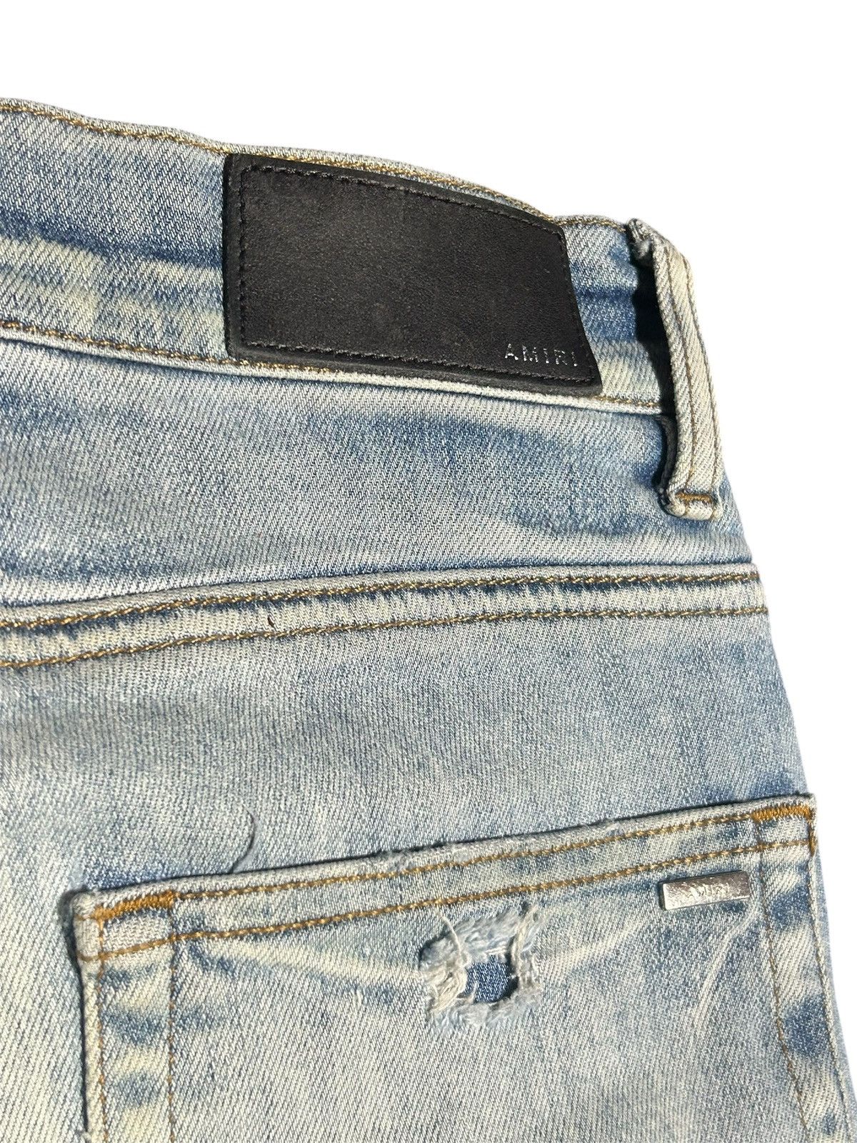 Amiri Mx1 Blue Bandana Patch Size 28 Skinny Fit