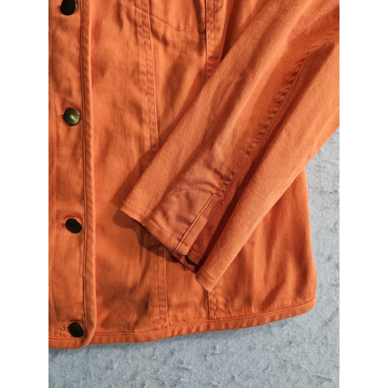 Pendleton VINTAGE Pendleton Denim Button Up Jacket Tangerine Orange Women's Large Reg Jacket Bohemian Retro S Size L / US 10 / IT 46 - 6 Thumbnail