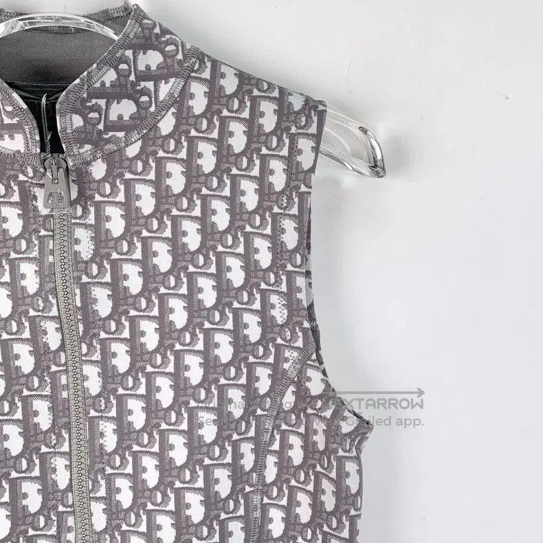 Dior Dior Gray Logo Sleeveless Dress. Size US XS / EU 42 / 0 - 3 Thumbnail