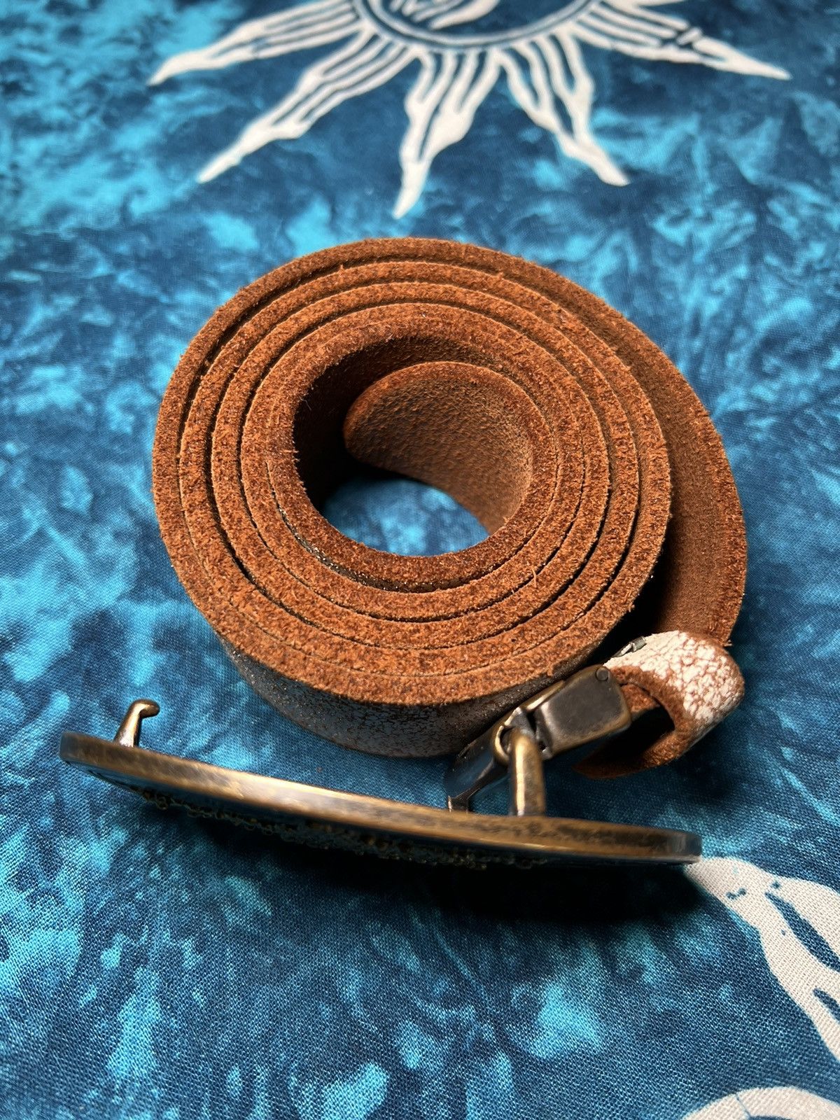Vintage Vintage Avant Garde Vintage Leather Star belt Y2K Size 30 - 2 Thumbnail