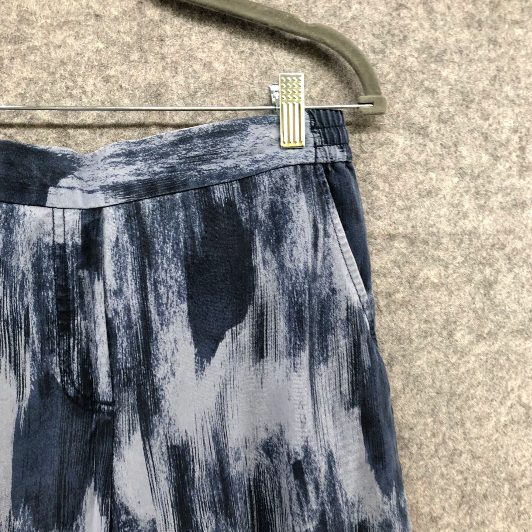Gap GAP Blue Tie Dye Pull On Pants Womens S Lyocell High Rise Ankle Bohemian Size 28" / US 6 / IT 42 - 5 Thumbnail