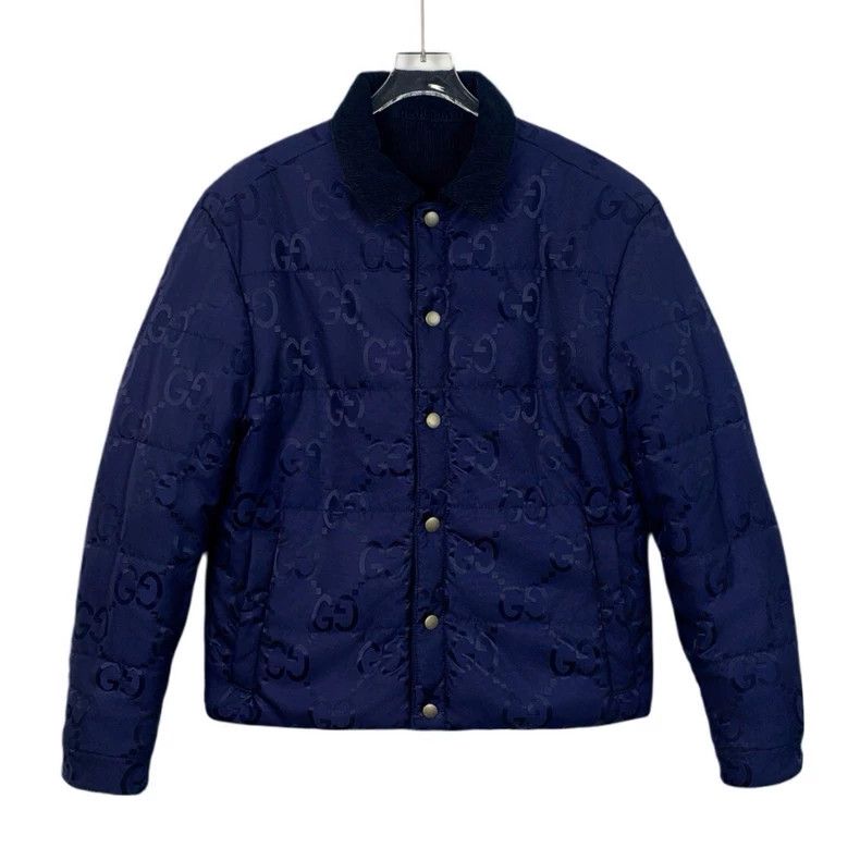 Gucci Gucci Dark blue logo letter full print double-sided cotton Size US M / EU 48-50 / 2 - 1 Thumbnail