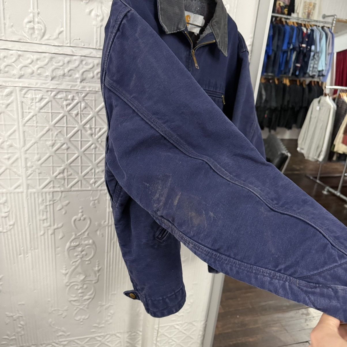 Carhartt 1990s Carhartt blue Detroit jacket, blanket lined Size US L / EU 52-54 / 3 - 5 Thumbnail