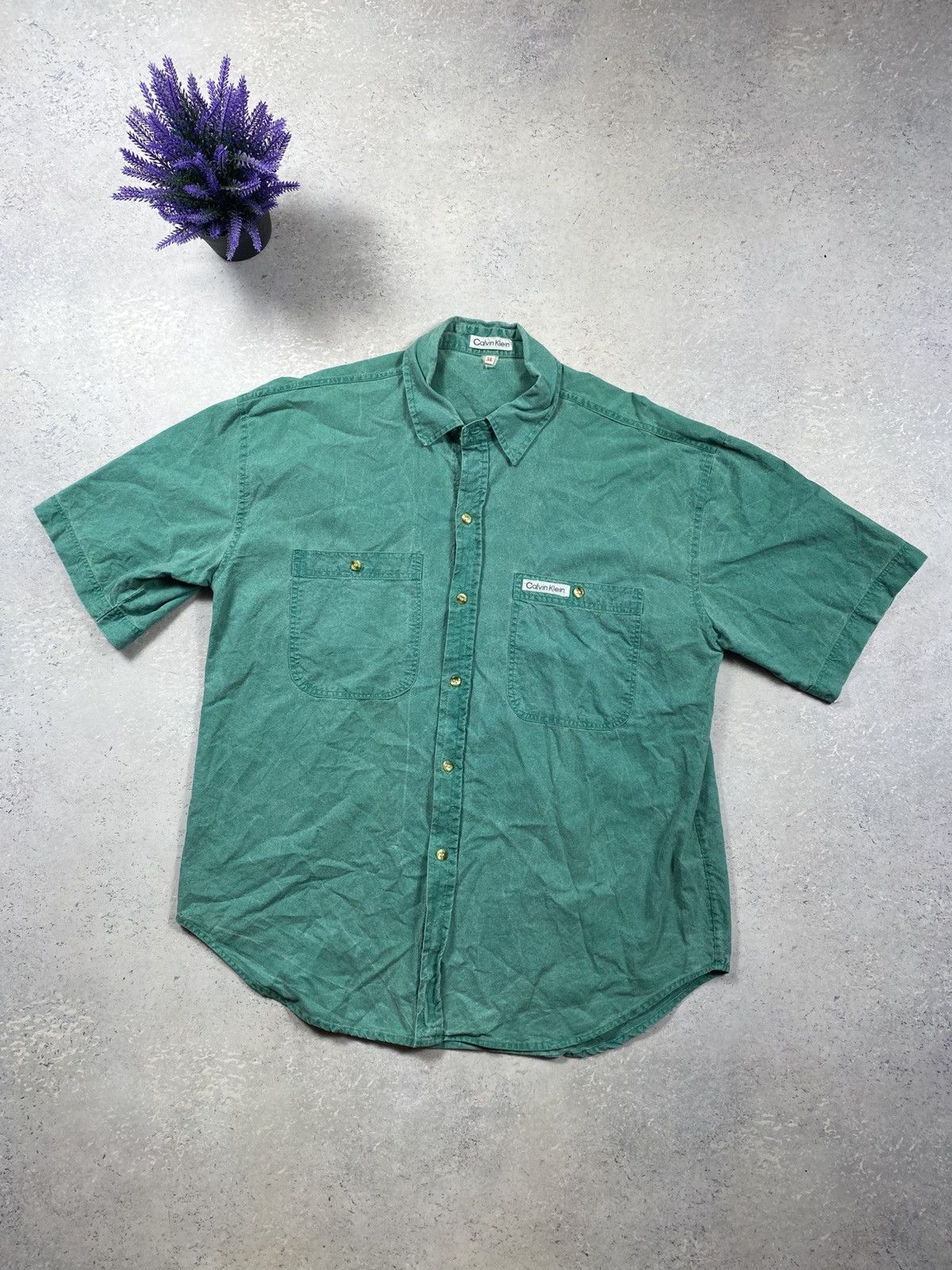 Calvin Klein Vintage Calvin Klein Mens Shirt Size XL Size US XL / EU 56 / 4 - 2 Thumbnail