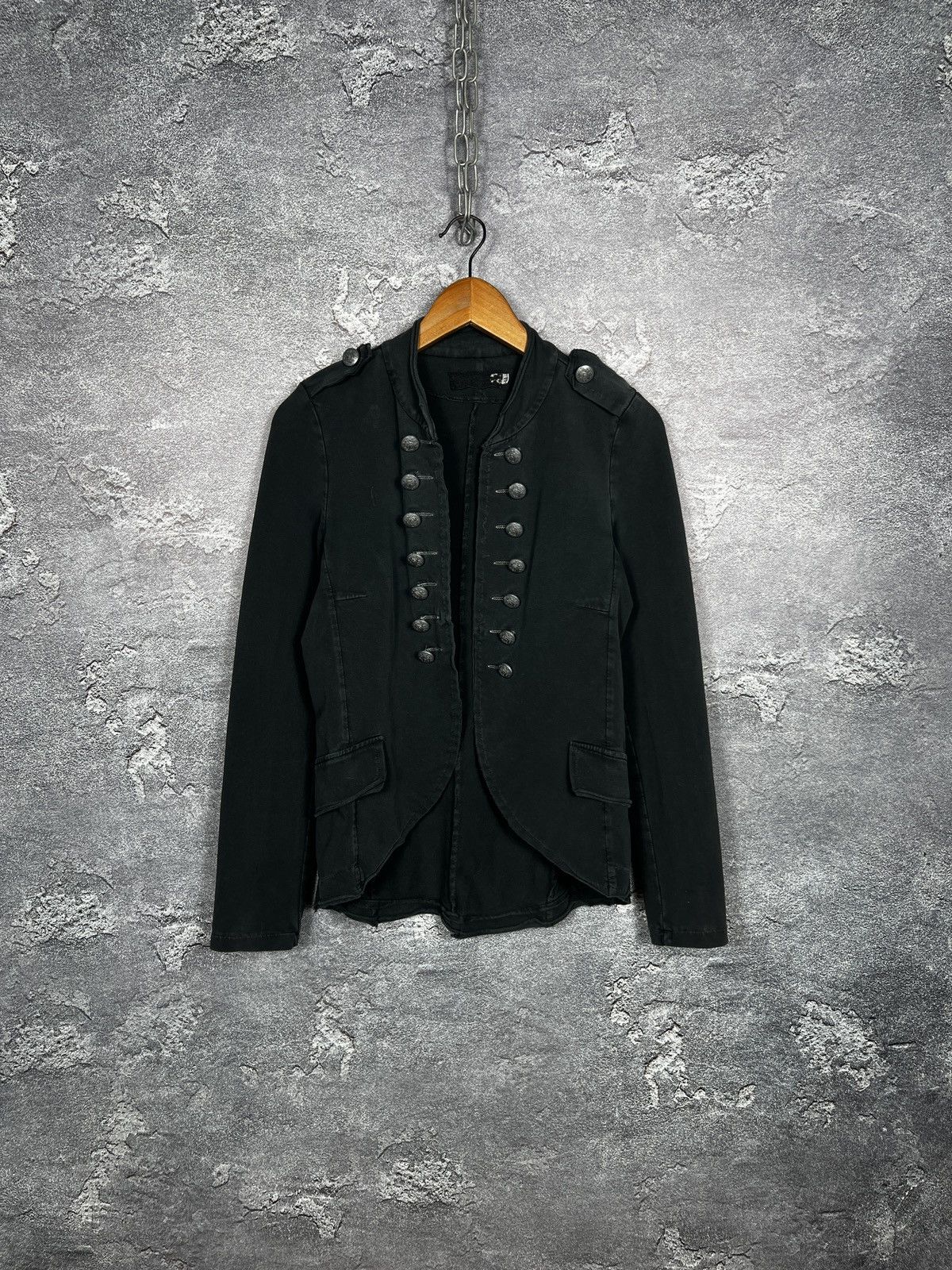 00s Military Napoleon Washed Jacket Gothic Balmain Style
