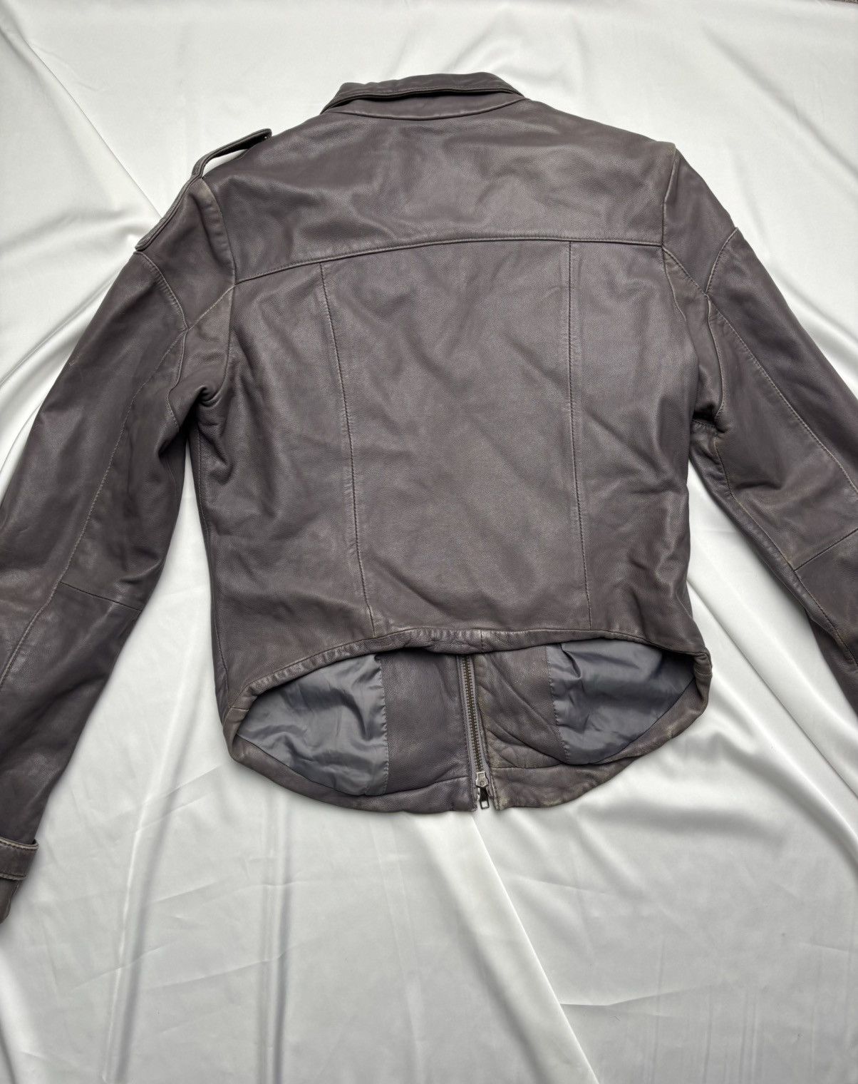 Vintage Black Noir vintage faded leather jacket Size S / US 4 / IT 40 - 10 Thumbnail