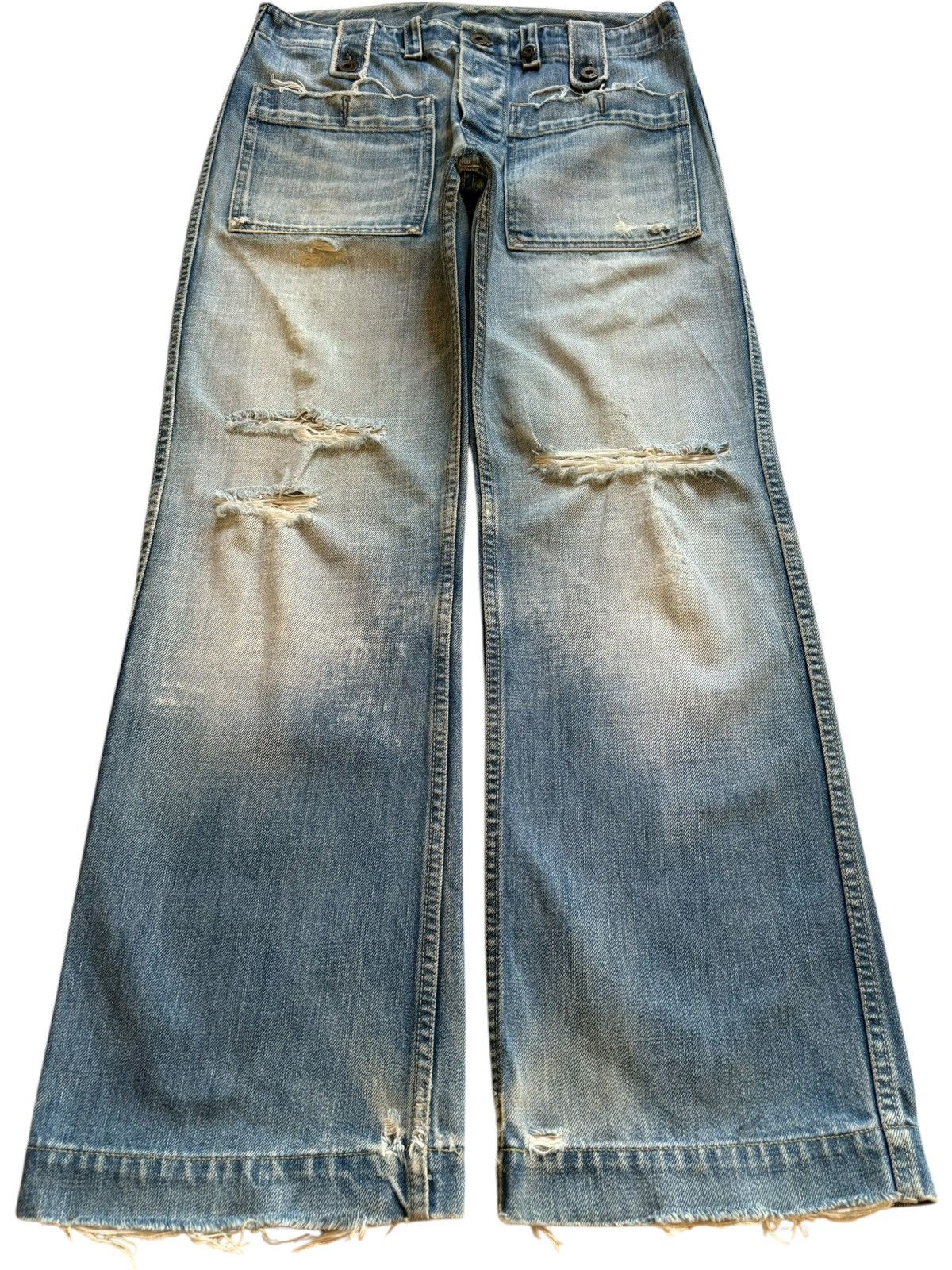 Diesel Vintage Diesel Faded Wash Distressed Bootcut Jeans Size US 26 / EU 42 - 1 Thumbnail