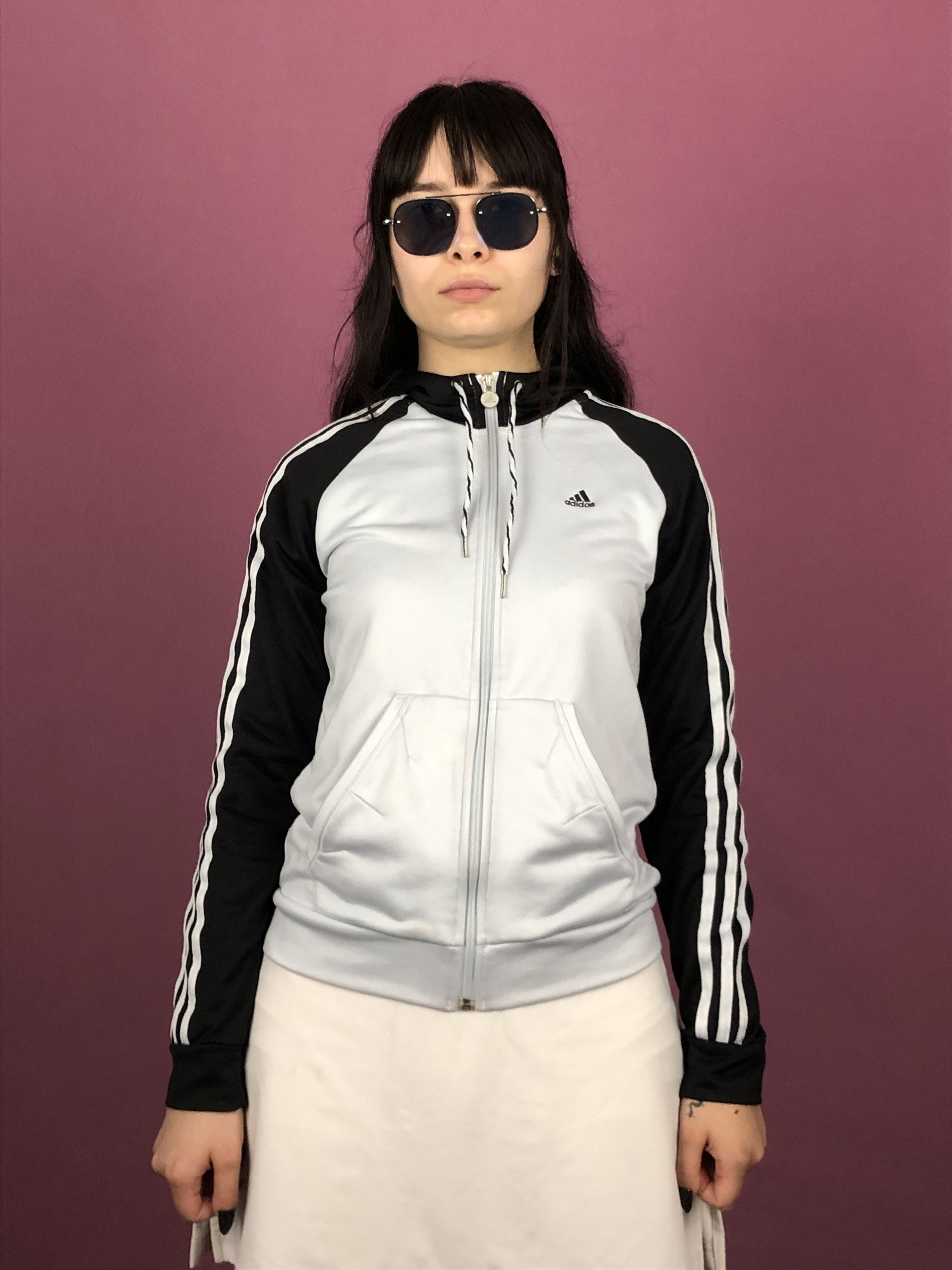 Adidas × Vintage Adidas Vintage Women's Hooded Track Jacket - M Size M / US 6-8 / IT 42-44 - 2 Thumbnail