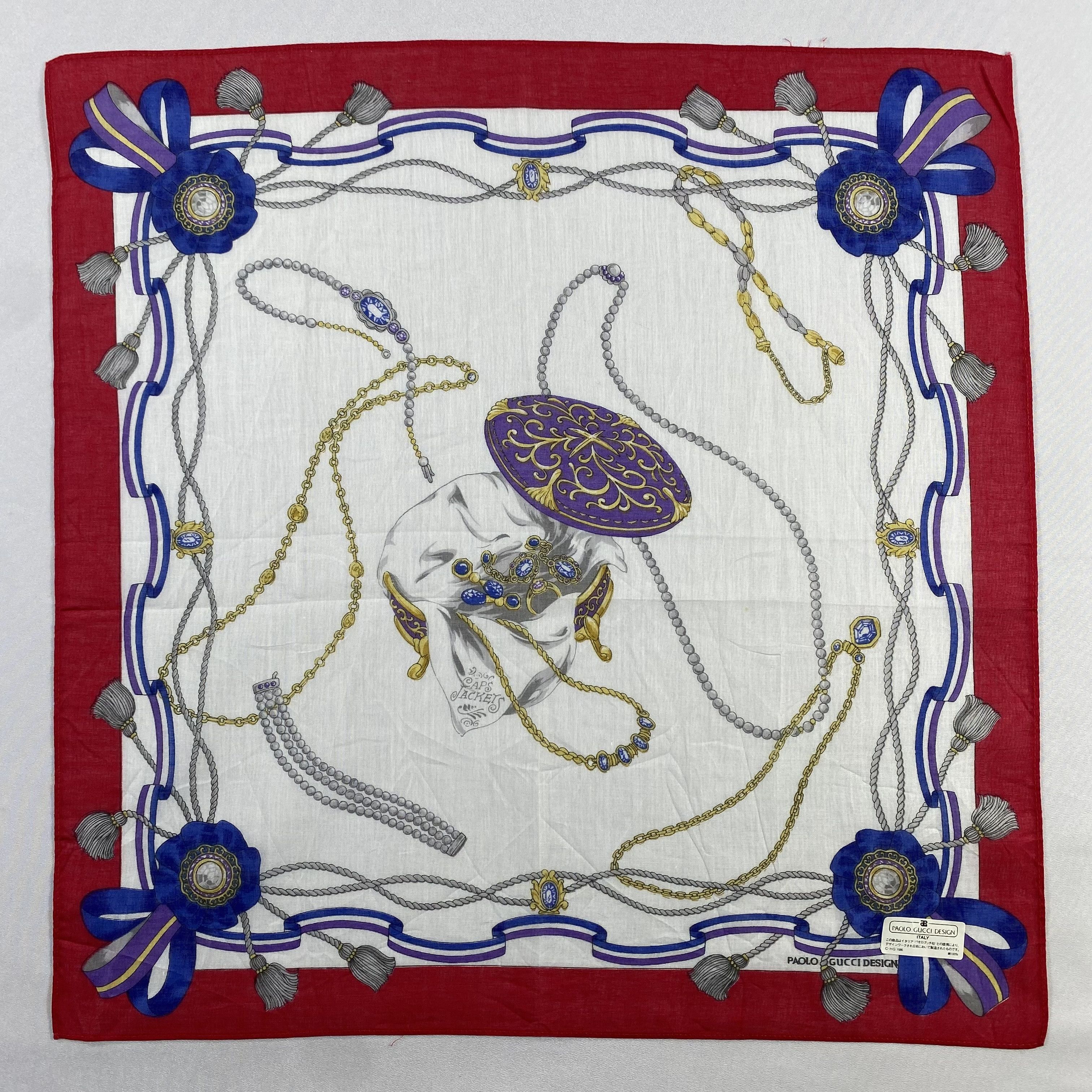 Paolo Gucci × Vintage NWT Paolo Gucci Neckerchief / Bandana / Handkerchief-P1876 Size ONE SIZE - 1 Thumbnail