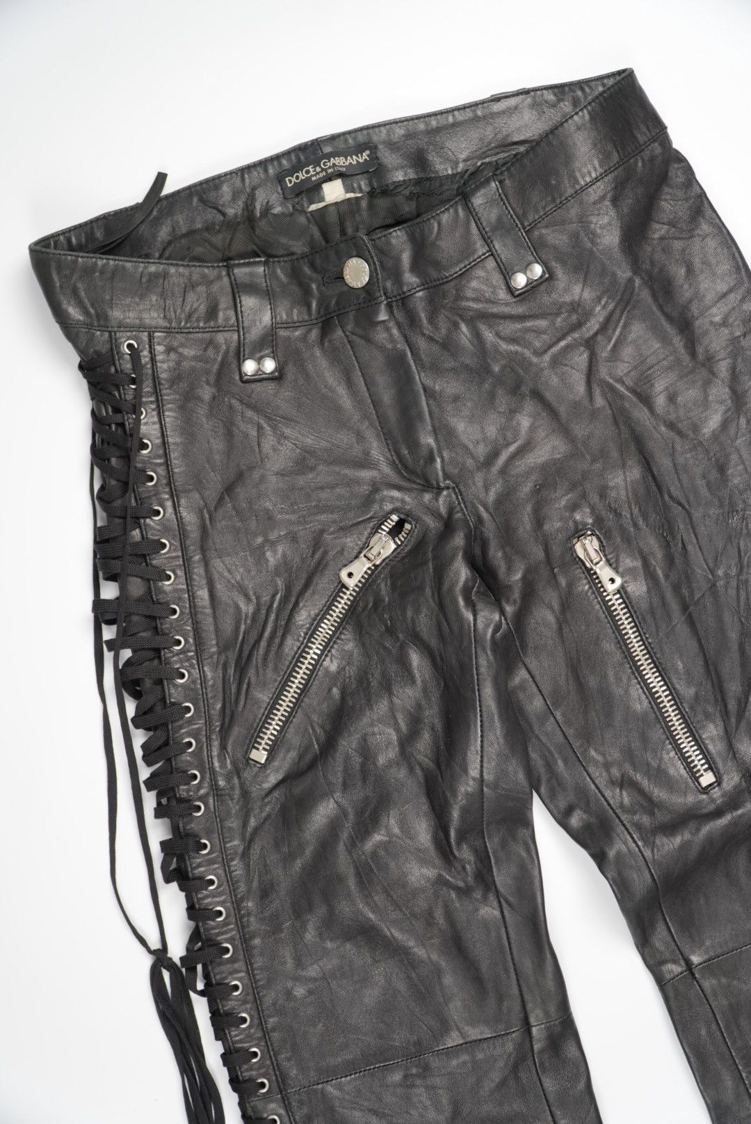 Dolce & Gabbana Dolce & Gabbana Archive Bondage Lace-Up Leather Size 27" / US 4 / IT 40 - 3 Thumbnail