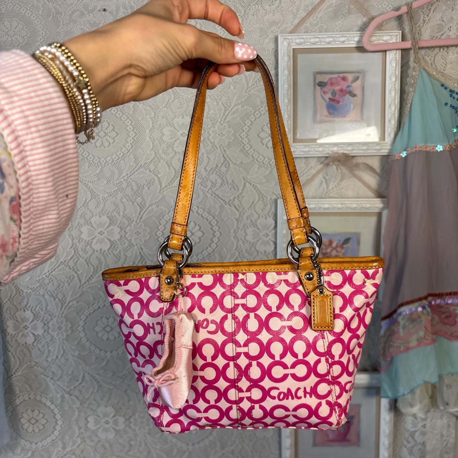 Coach vintage pink monogram coach bag purse Size ONE SIZE - 7 Thumbnail