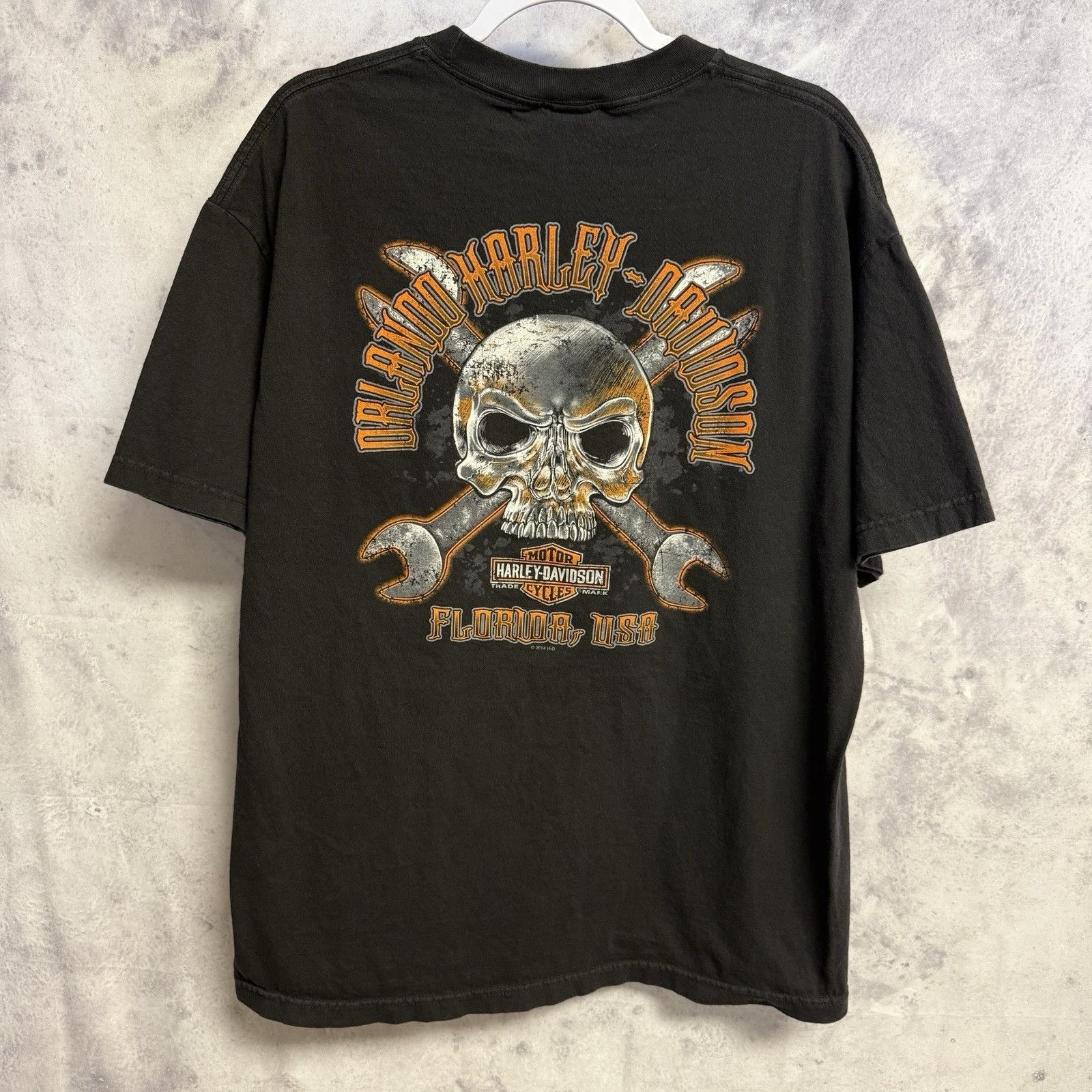 Harley Davidson Harley Davidson T Shirt Mens XL 22.5x29 Black 2014 Biker Flo Size US XL / EU 56 / 4 - 2 Thumbnail