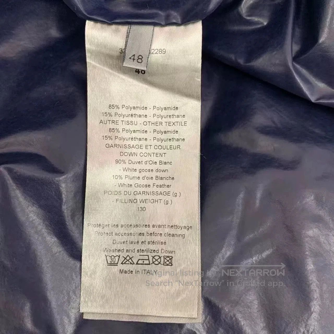 Dior Dior Navy Hooded Down Jacket. Size US XL / EU 56 / 4 - 7 Thumbnail