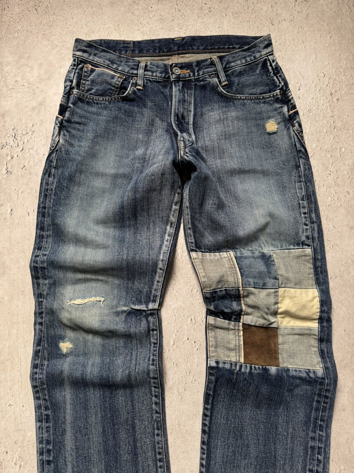Edwin Edwin selvage patchwork japanese jeans pants Size US 31 - 2 Thumbnail