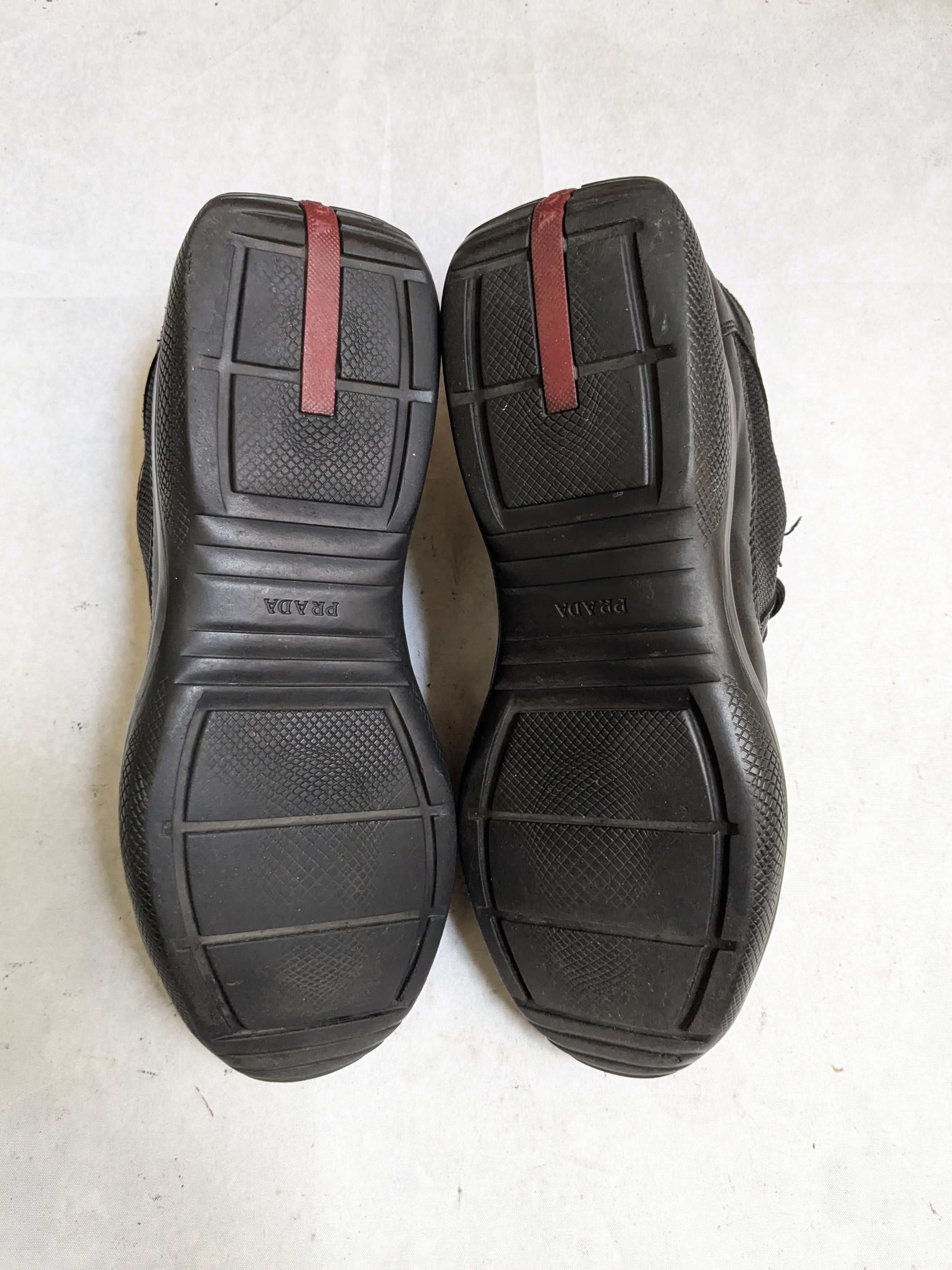Prada Prada America's Cup Sneakers Black 9 Low Tops Leather Red Size US 9 / EU 42 - 13 Thumbnail