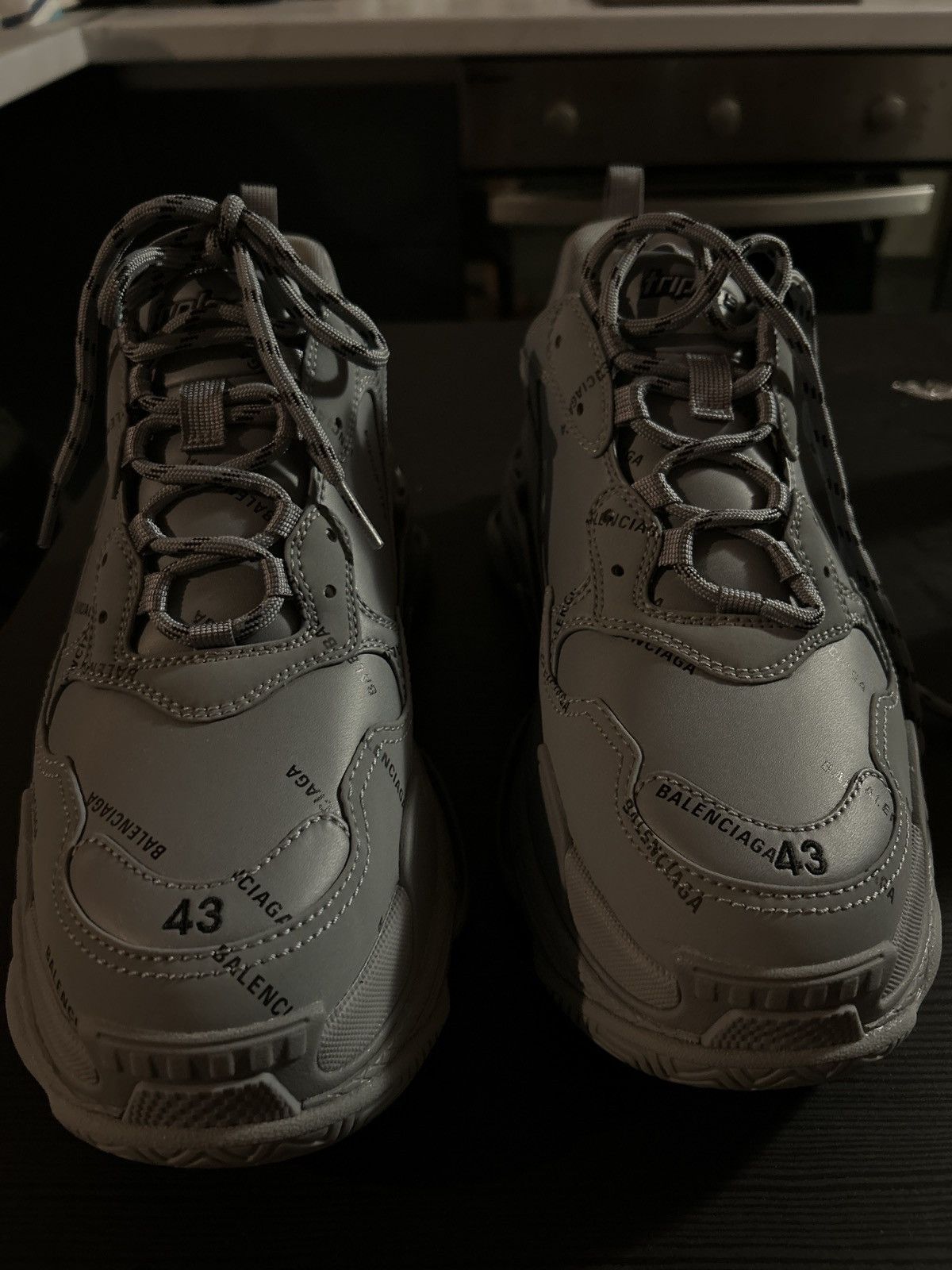 Balenciaga Balenciaga all over logo triple s grey Size US 10 / EU 43 - 3 Thumbnail