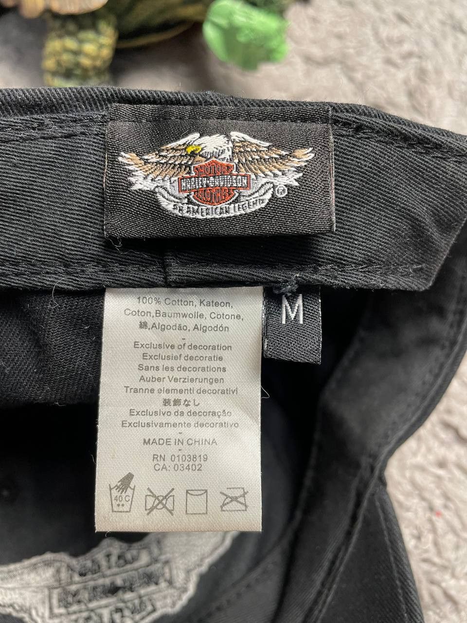 Harley Davidson × Vintage Vintage Harley Davidson Black Cap Size ONE SIZE - 8 Thumbnail