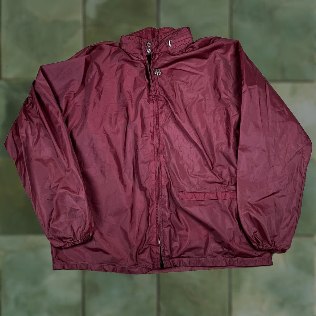 Vintage VINTAGE WestWind Windbreaker Jacket XL Burgundy Hooded Pockets Mens 90s Lightweight Zip Size US XL / EU 56 / 4 - 1 Thumbnail