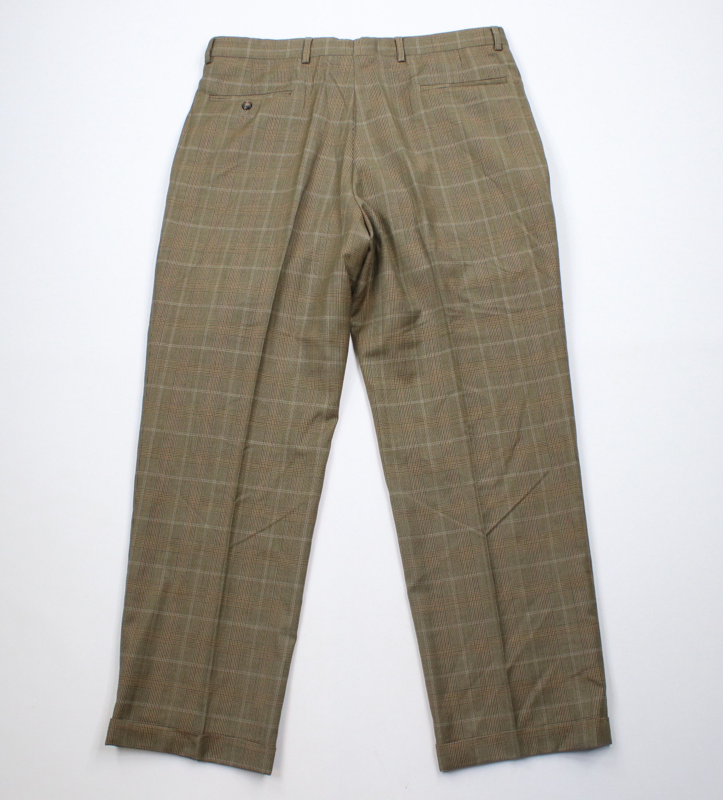 Vintage Vintage 90s Streetwear Cuffed Wide Leg Chino Pants Plaid Size US 36 / EU 52 - 6 Thumbnail