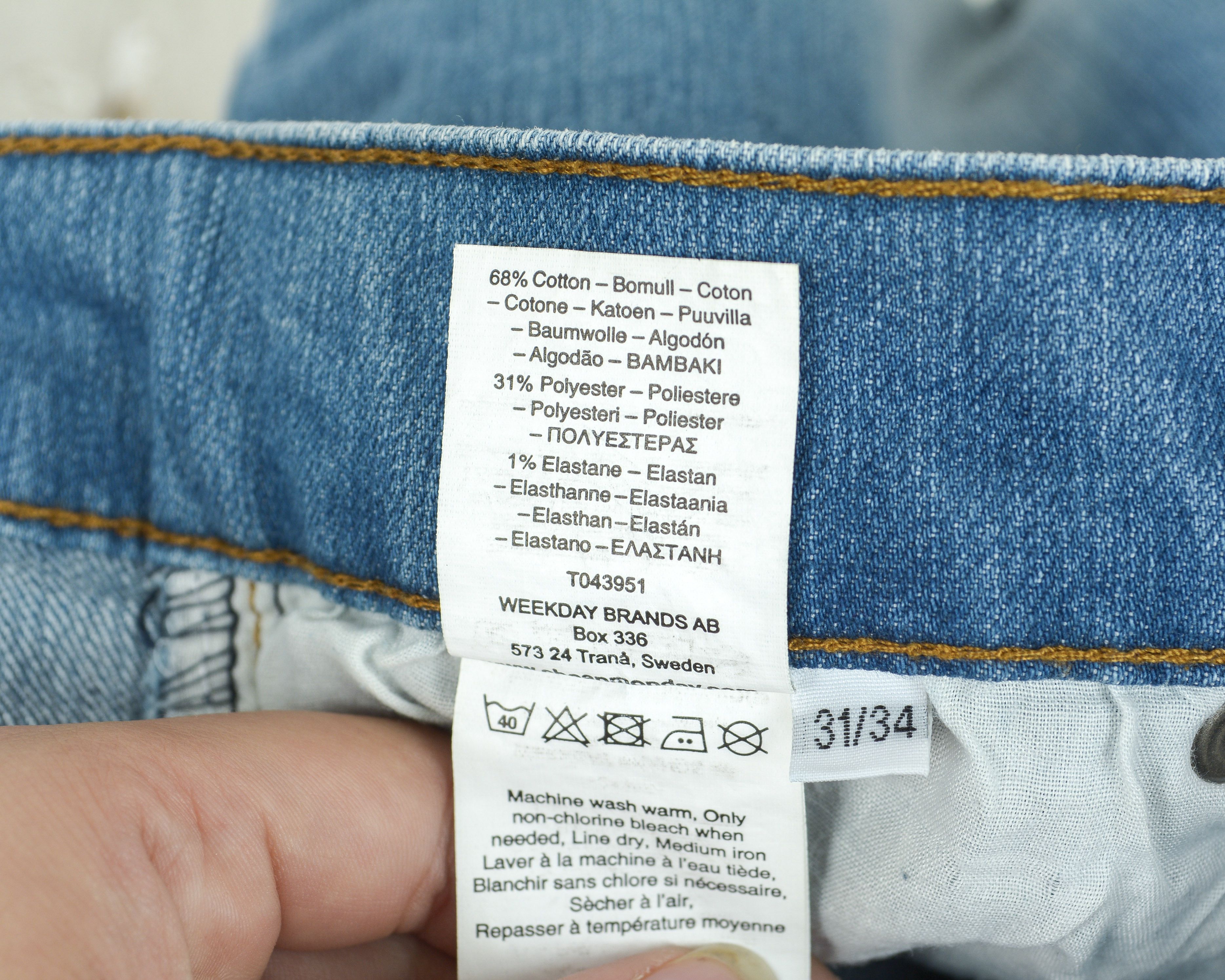 Cheap Monday Tight Upper Mid Blue W31 L34 Slim Skinny Jeans Denim Pants Size US 31 - 6 Thumbnail