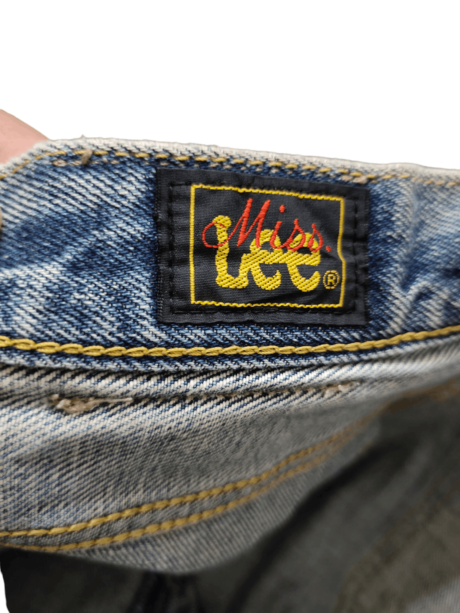If Six Was Nine Flare Jeans Miss Lee Rider Clawmark Distress Denim Bootcut Size 26" / US 2 / IT 38 - 20 Thumbnail