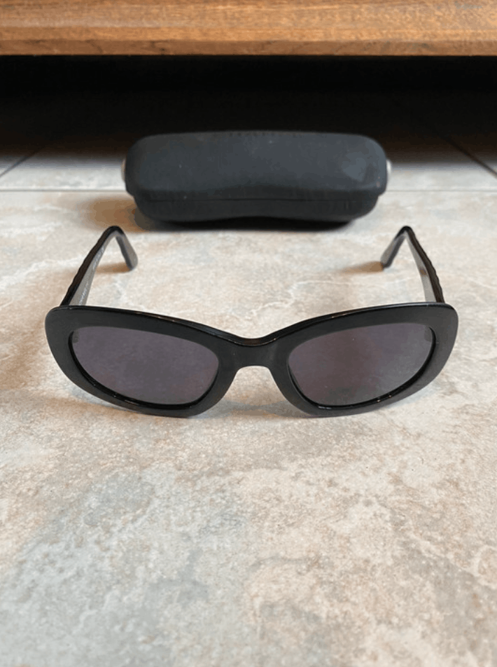 Chanel CHANEL SUNGLASSES 5009 LOGO Black Wrap Metal Vintage Iconic Size ONE SIZE - 2 Thumbnail
