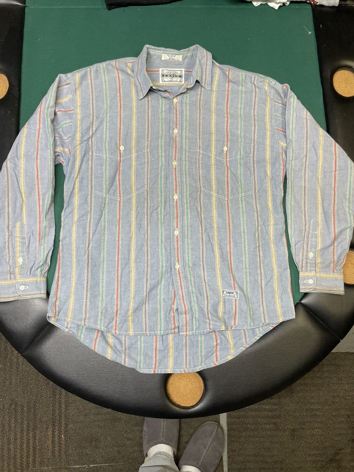 Levi's Levi’s Vintage Stripe Button-Up Shirt – Made in Portugal / L Size US L / EU 52-54 / 3 - 1 Thumbnail