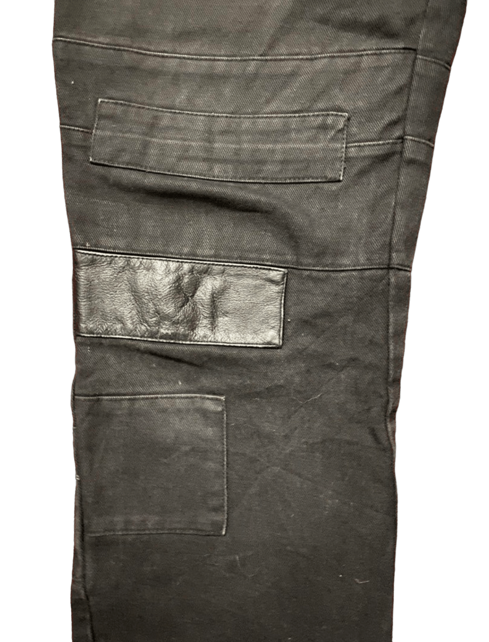 HELLSTAR Hellstar Black Waxed Denim Leather Size US 30 / EU 46 - 3 Thumbnail