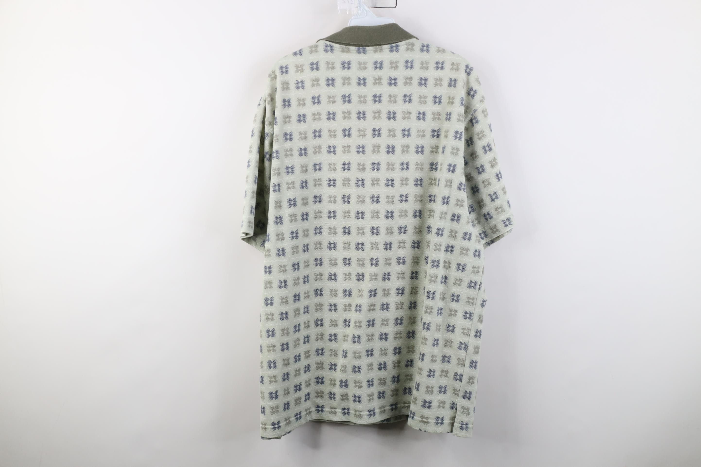 Vintage Vintage 90s Streetwear Flower Geometric Golf Polo Shirt Size US XL / EU 56 / 4 - 9 Thumbnail