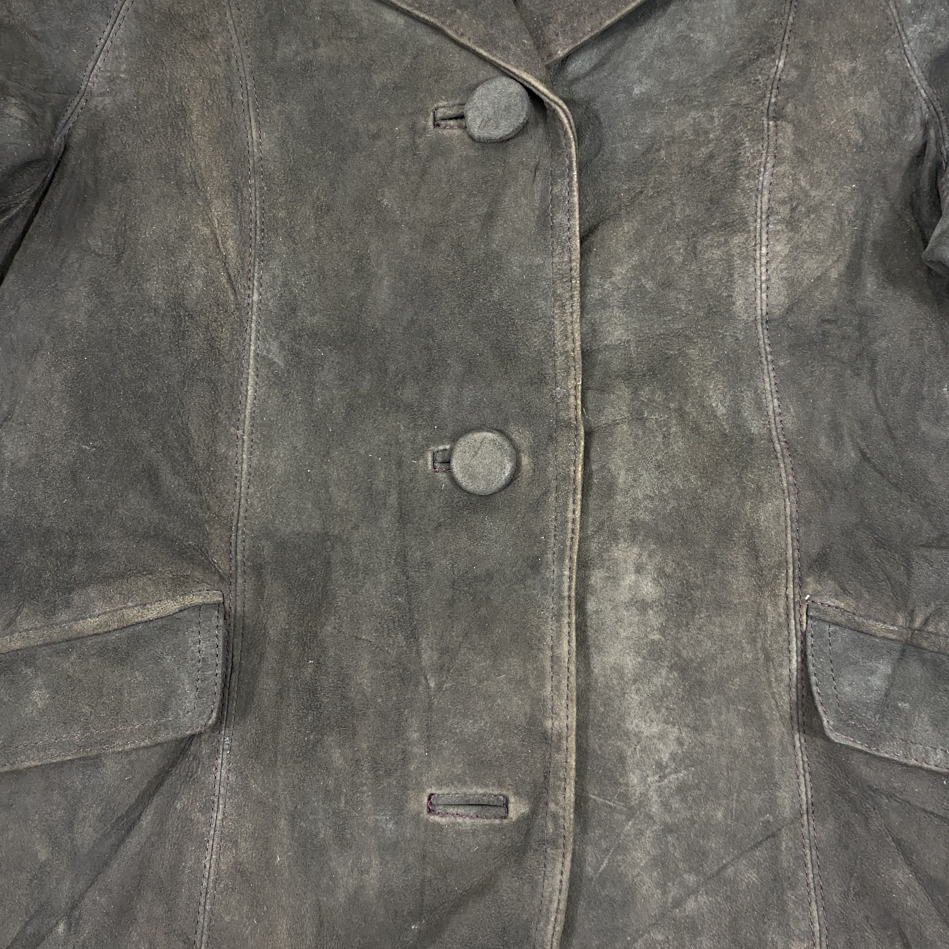 Leather Vintage Leather Button Up Coat Jacket- J420 Size US M / EU 48-50 / 2 - 7 Thumbnail