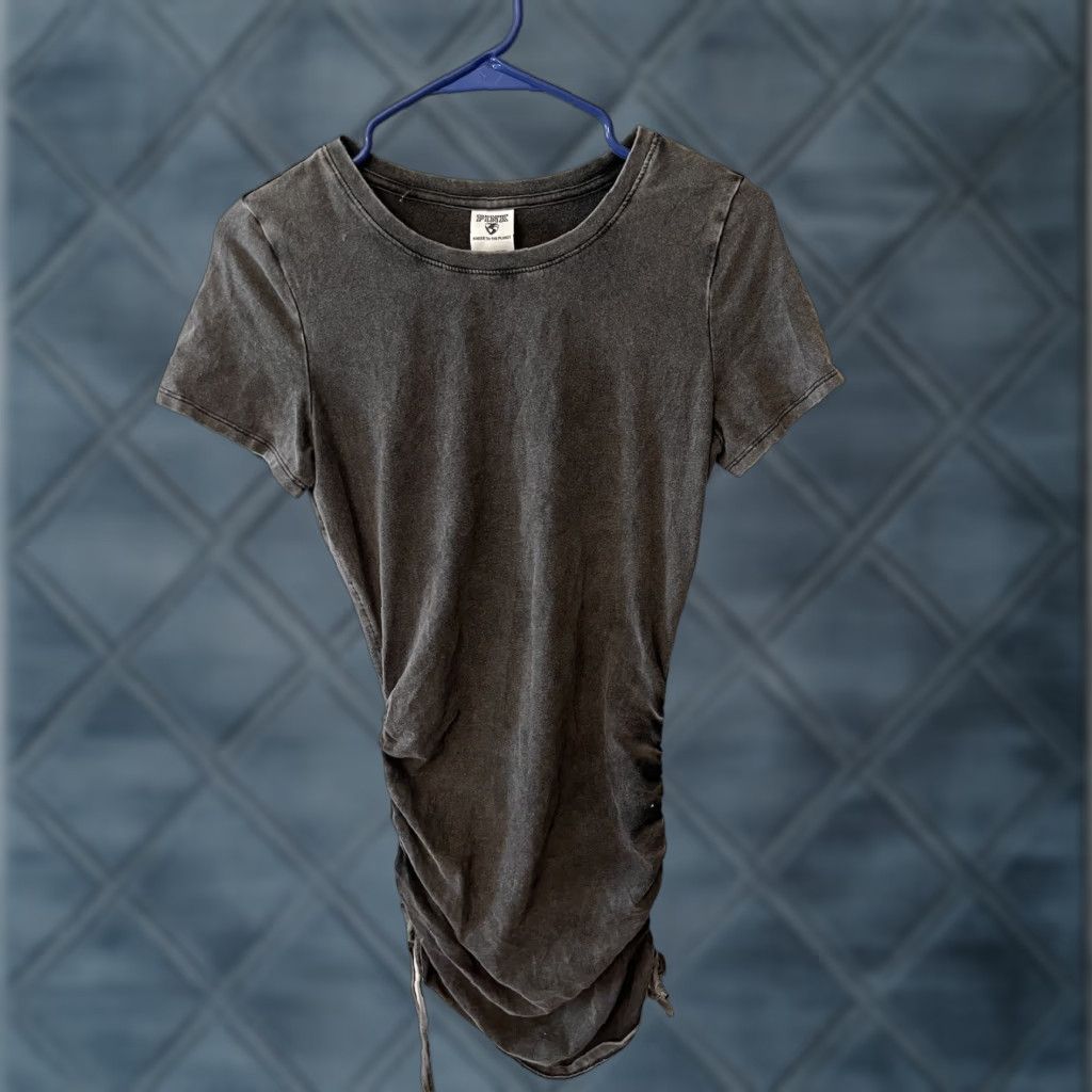 Victoria's Secret Victoria's Secret Pink Gray Dress Short Sleeve Runched Sides Mini Size Small Size 28" / US 6 / IT 42 - 1 Thumbnail