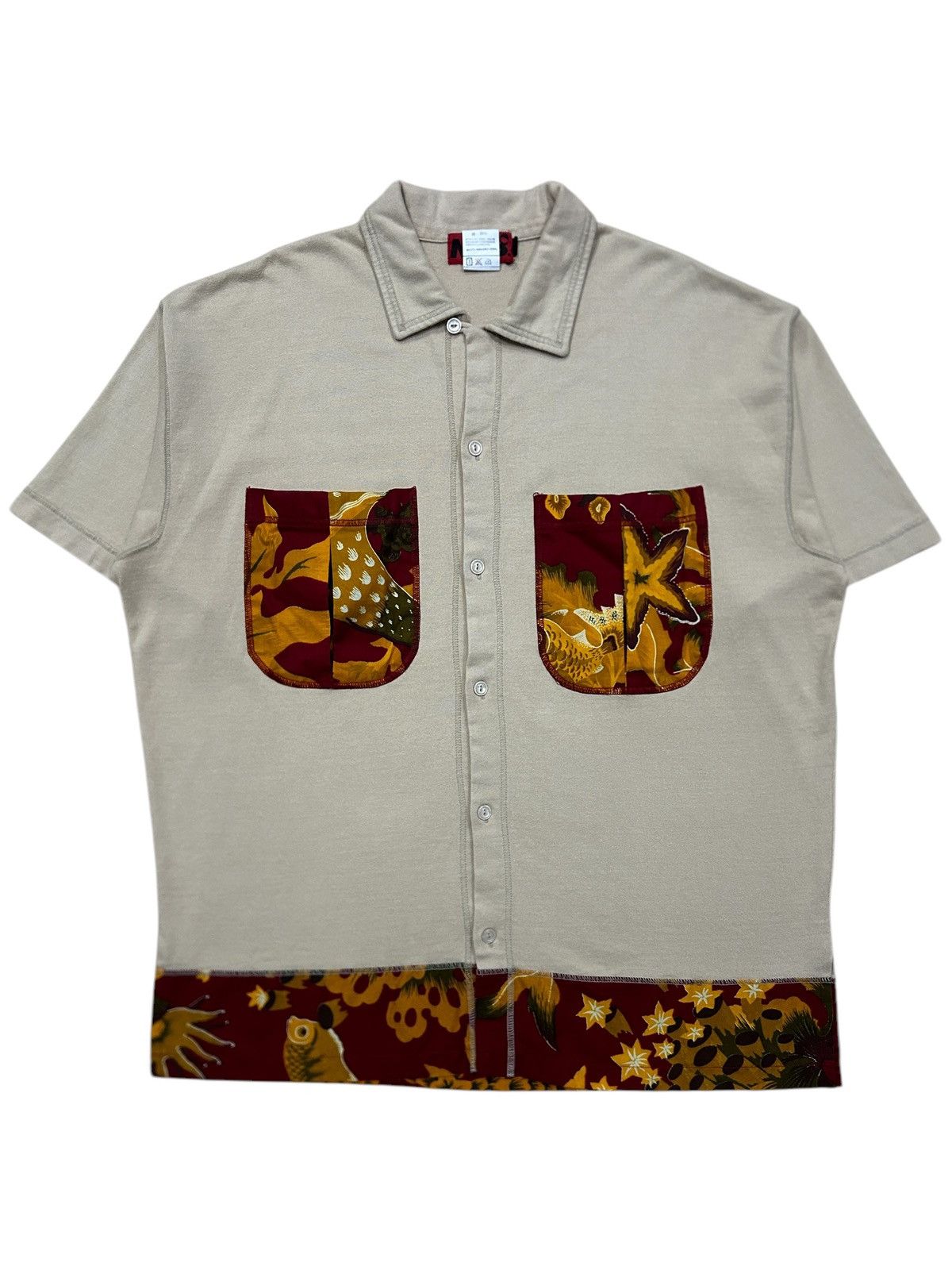 If Six Was Nine × Japanese Brand × Le Grande Bleu (L.G.B.) Vintage NAB Japan Mix Graphics Button Ups Size US L / EU 52-54 / 3 - 1 Thumbnail