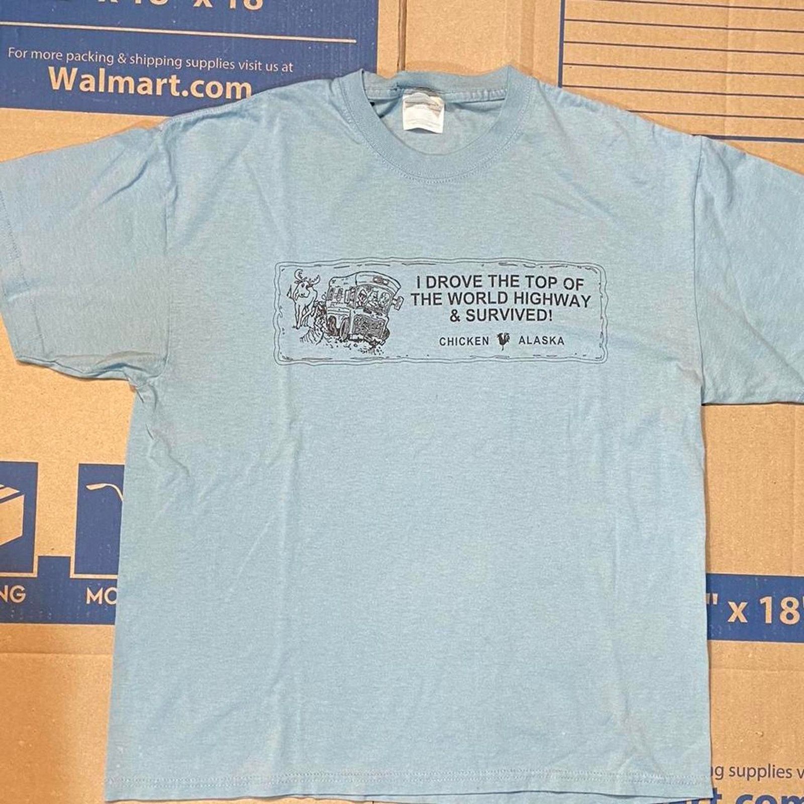 Hanes 90s chicken alaska vacation tee Size US L / EU 52-54 / 3 - 4 Thumbnail