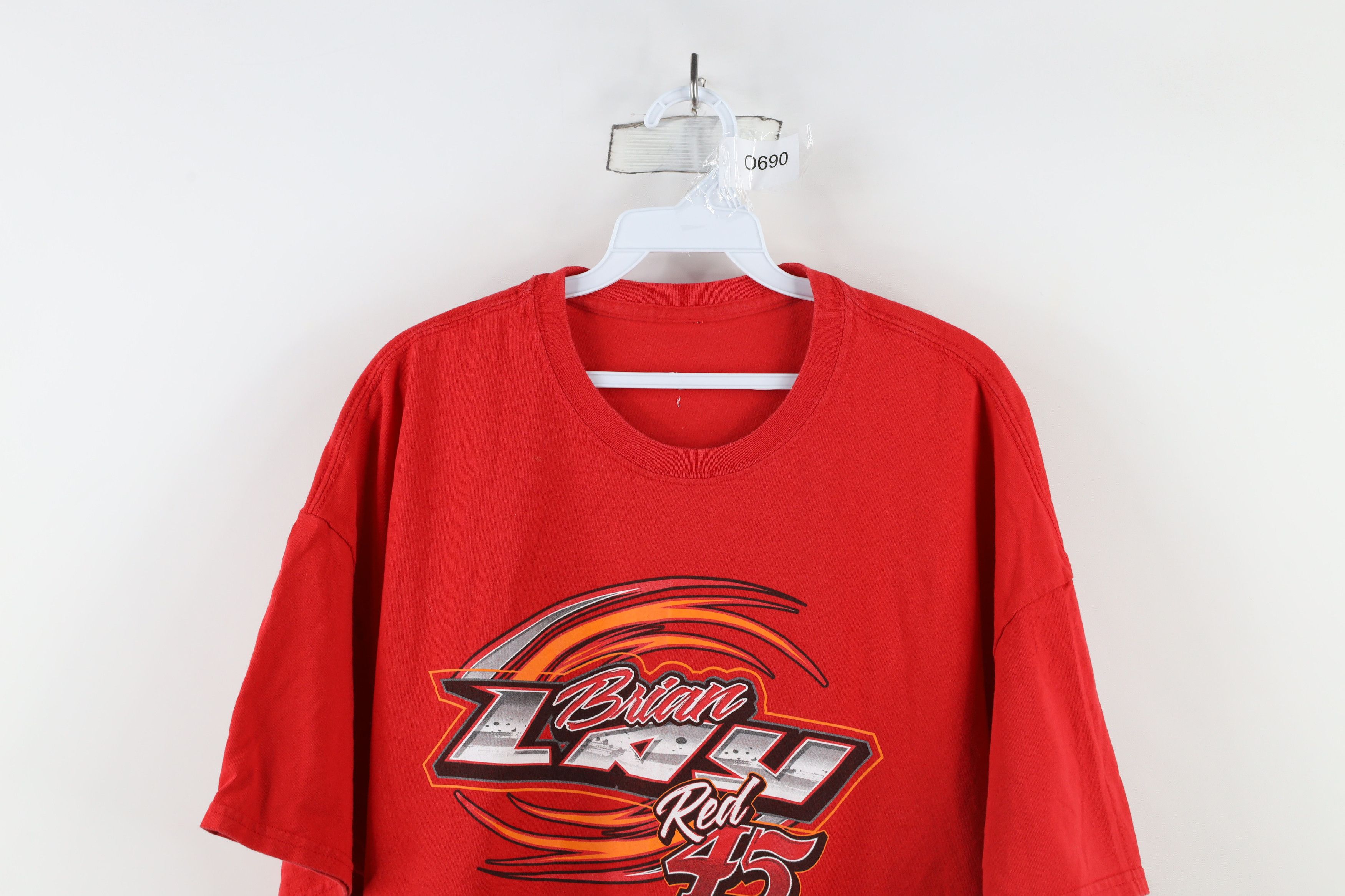 Vintage Vintage Y2K Streetwear Red 45 Car Racing Tribal T-Shirt Red Size US XXL / EU 58 / 5 - 2 Thumbnail