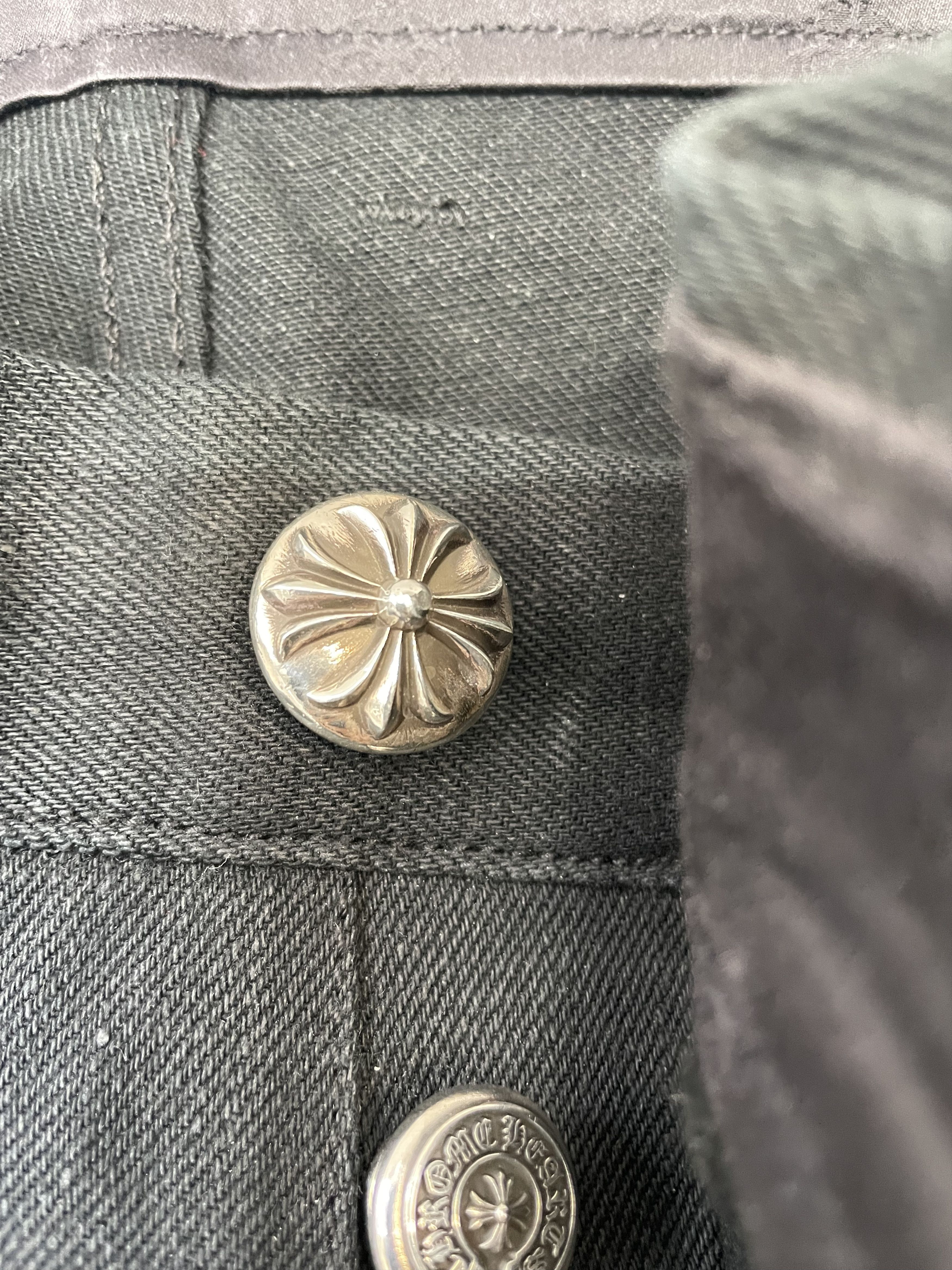 Chrome Hearts Chrome Hearts KS Cross Button Indigo Black Jeans Size 24" / US 00 / IT 34 - 5 Thumbnail