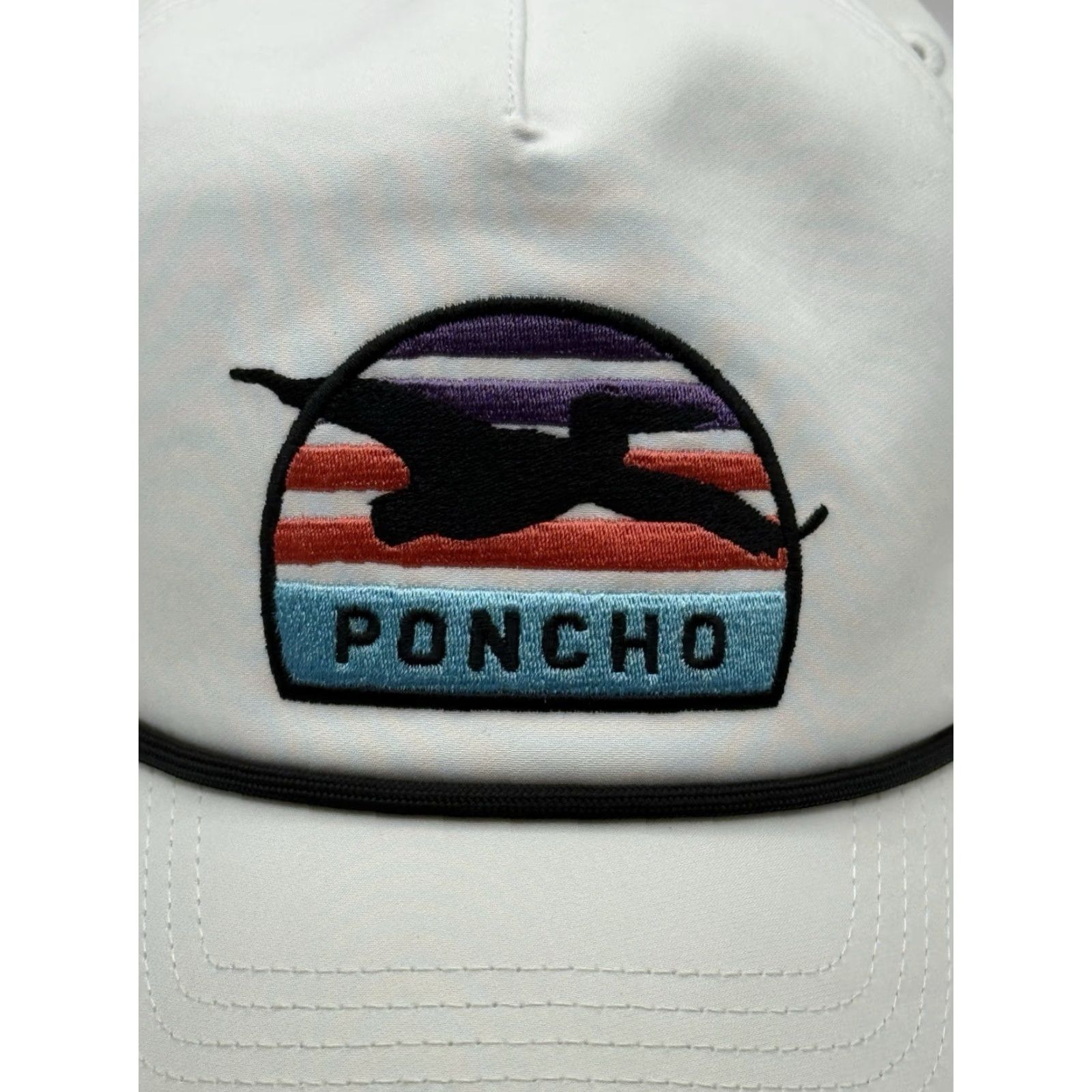Roper Poncho Outdoors Snapback Cap Tarpon Bird Embroidered White Size ONE SIZE - 2 Thumbnail