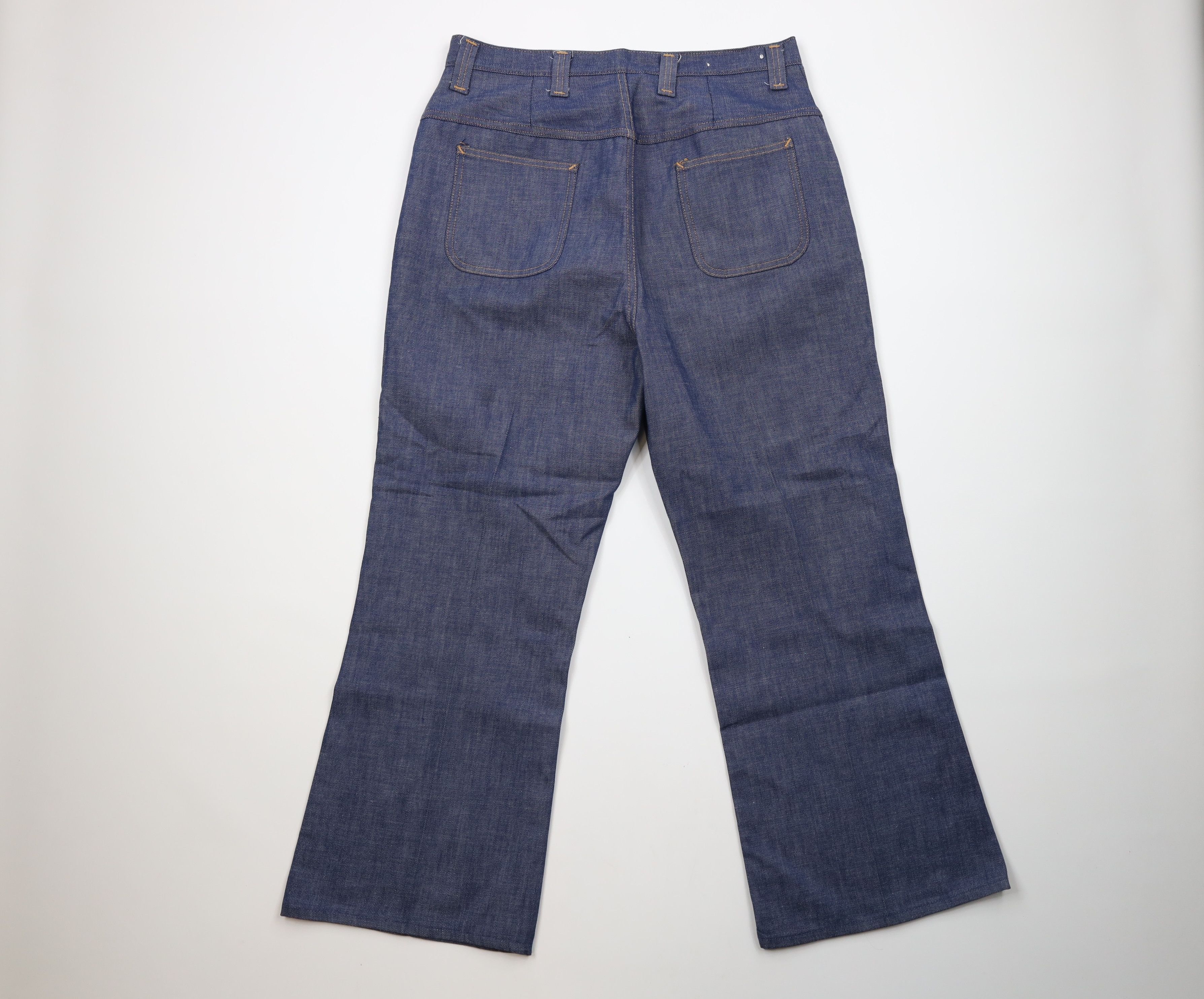 Vintage Vintage 70s Streetwear Wide Leg Bell Bottoms Jeans Blue USA Size US 34 / EU 50 - 8 Thumbnail