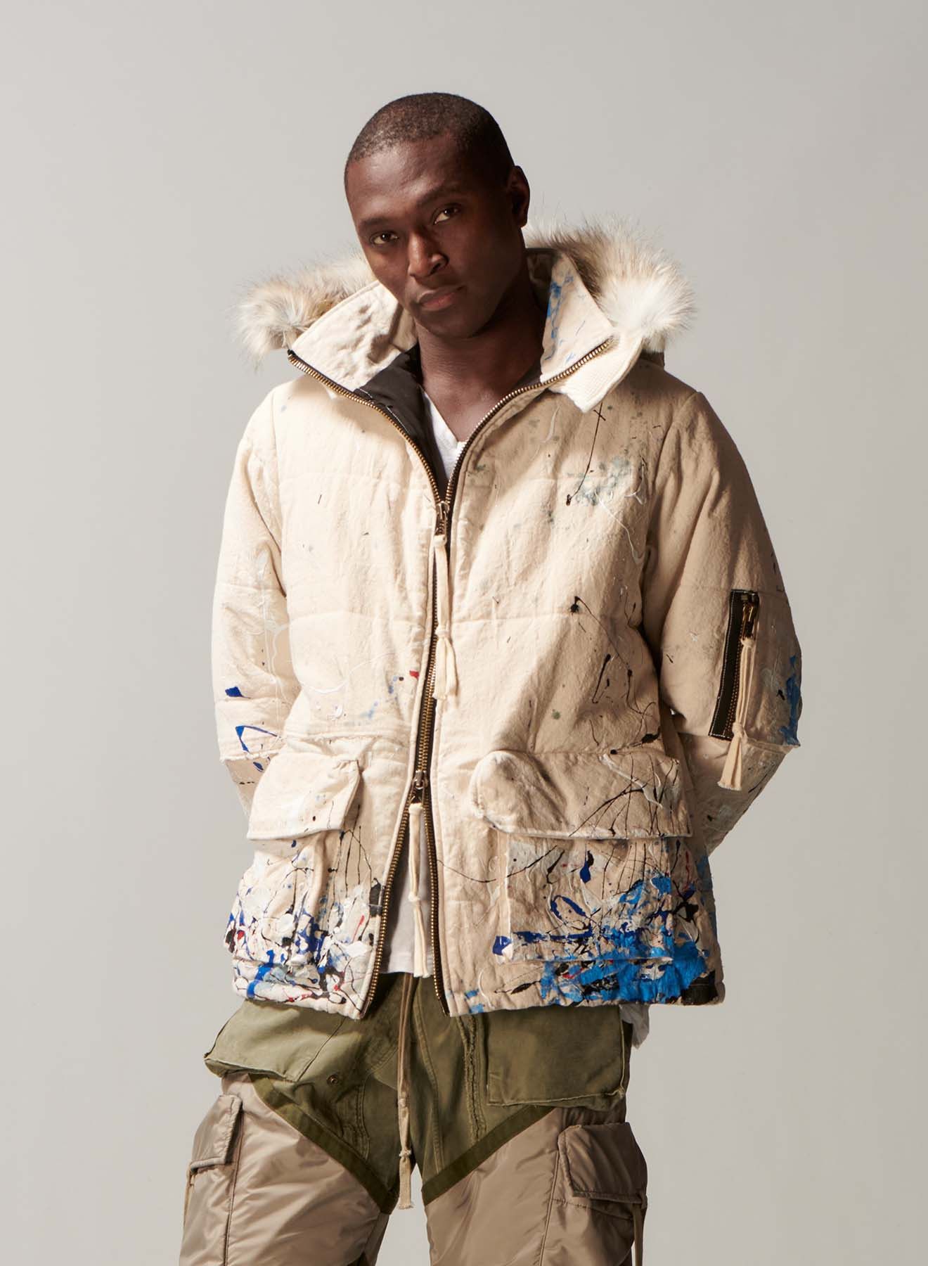 Greg Lauren Greg Lauren Paint Splattered Retro Puffy Parka Size US M / EU 48-50 / 2 - 1 Thumbnail