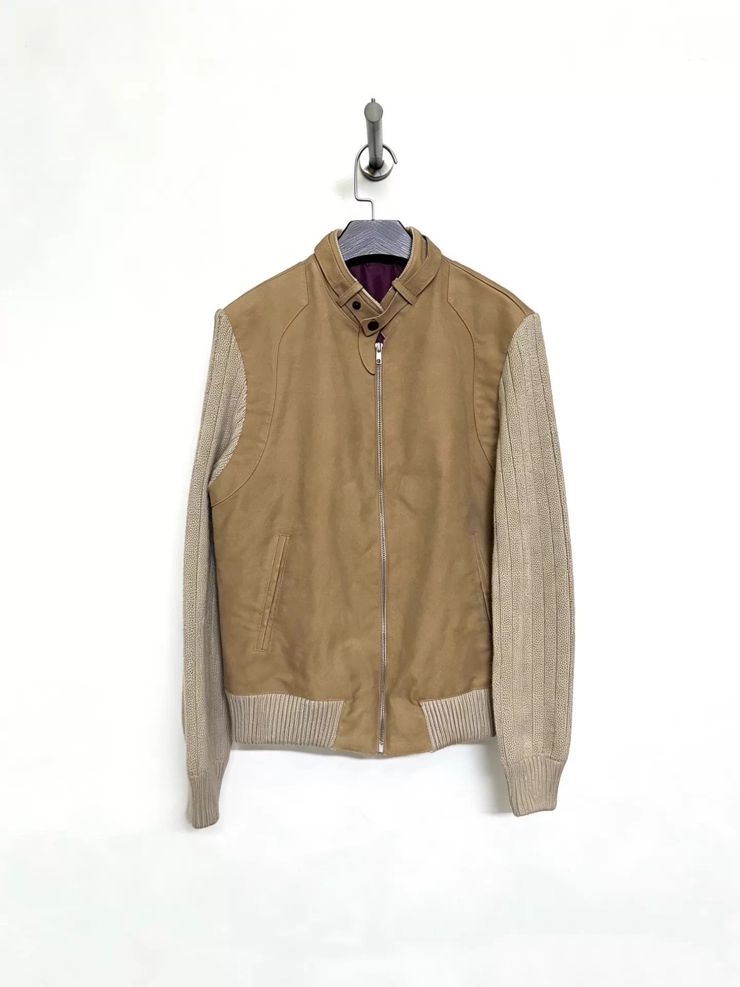 Christophe Lemaire LEMAIRE Early 2001AW Knit Panel Bomber Jacket Size US L / EU 52-54 / 3 - 1 Thumbnail