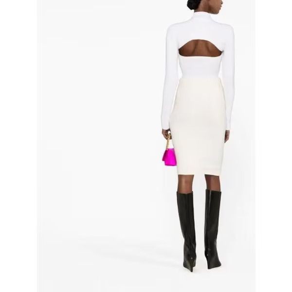Tom Ford o1w1db10225 GCK136 Midi Pencil Skirt in White Size 28" / US 6 / IT 42 - 4 Thumbnail